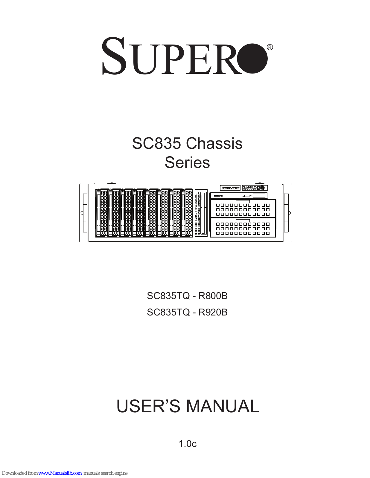 Supero SC835TQ - R800B, SC835TQ - R920B User Manual