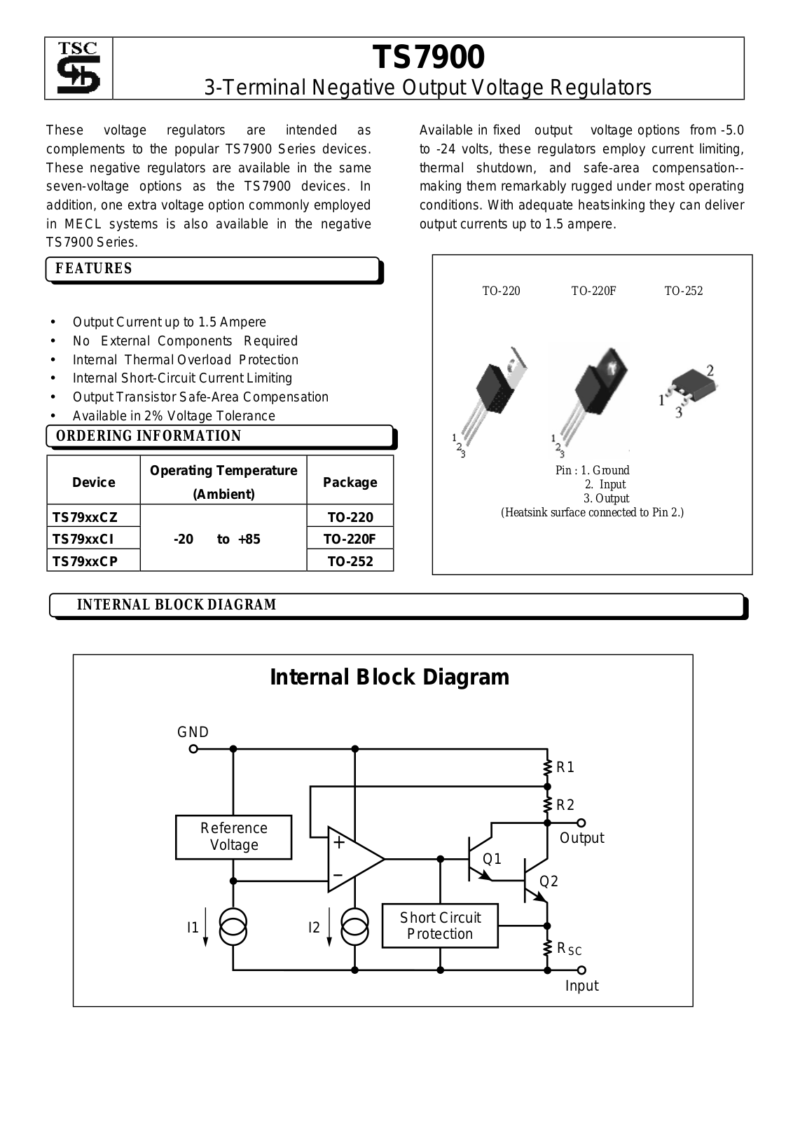 HOTTECH SEMICONDUCTOR uA 7924 Datasheet - ManualMachine.com