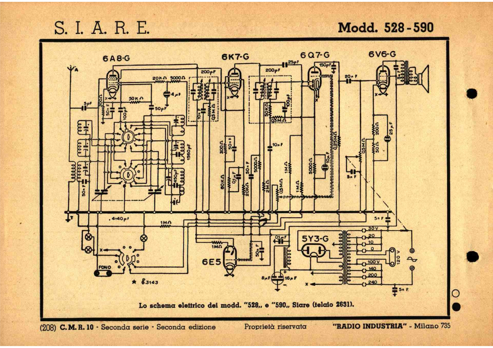 Siare Crosley 528590 schematic