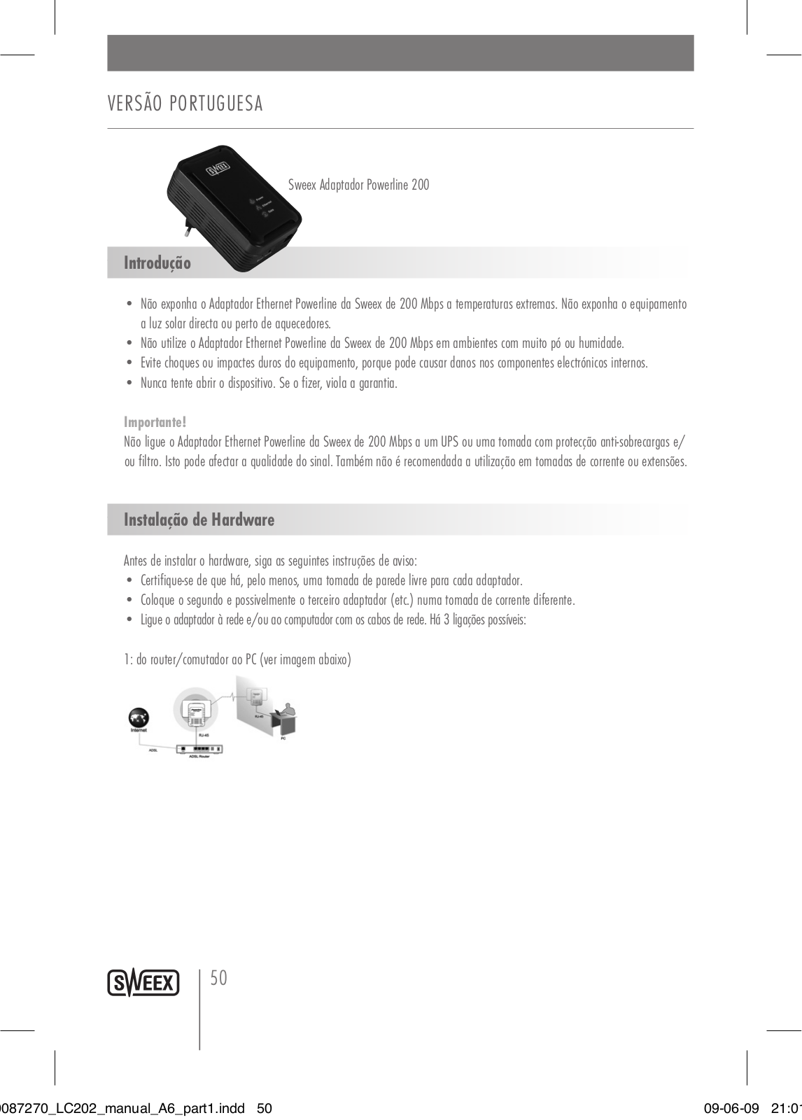 Sweex LC203 User Manual