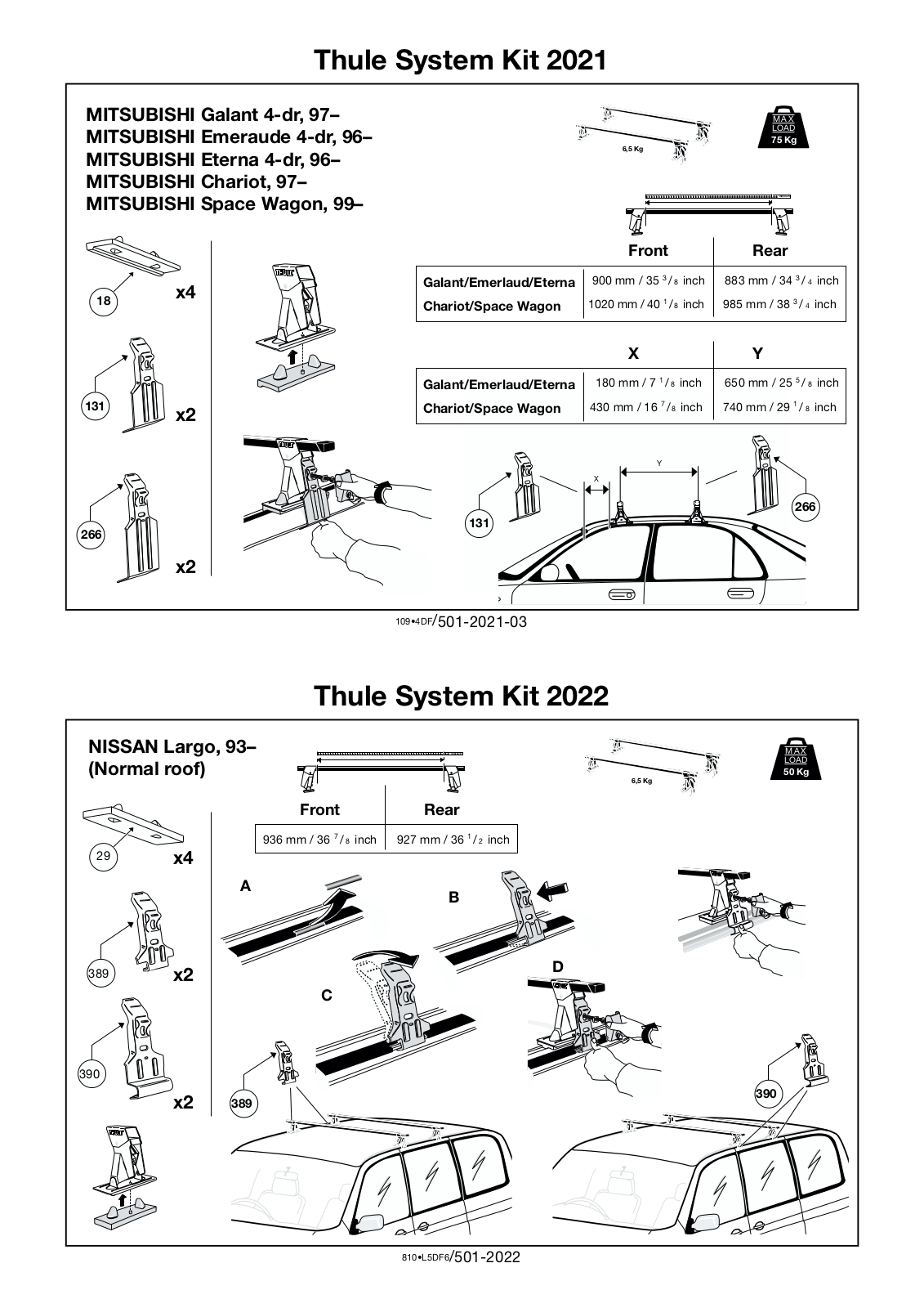 Thule 2022, 2021 User Manual