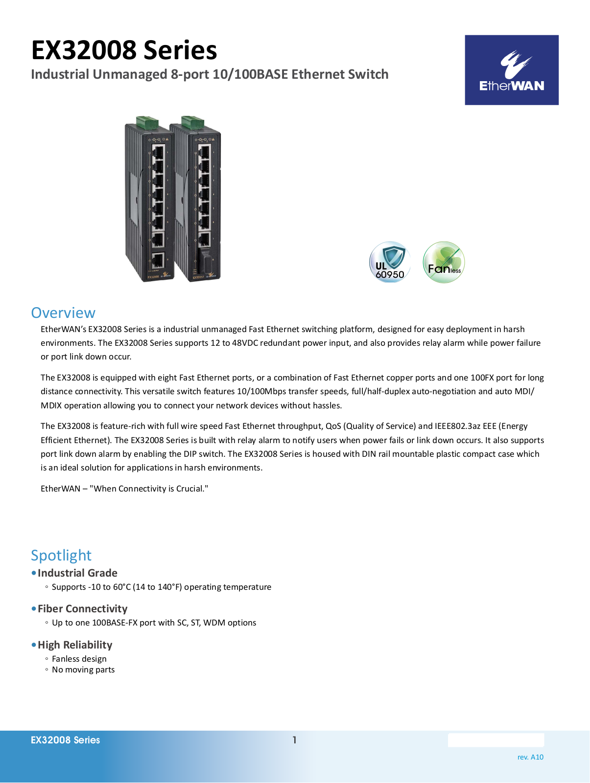 EtherWan EX32008 Series Data Sheet