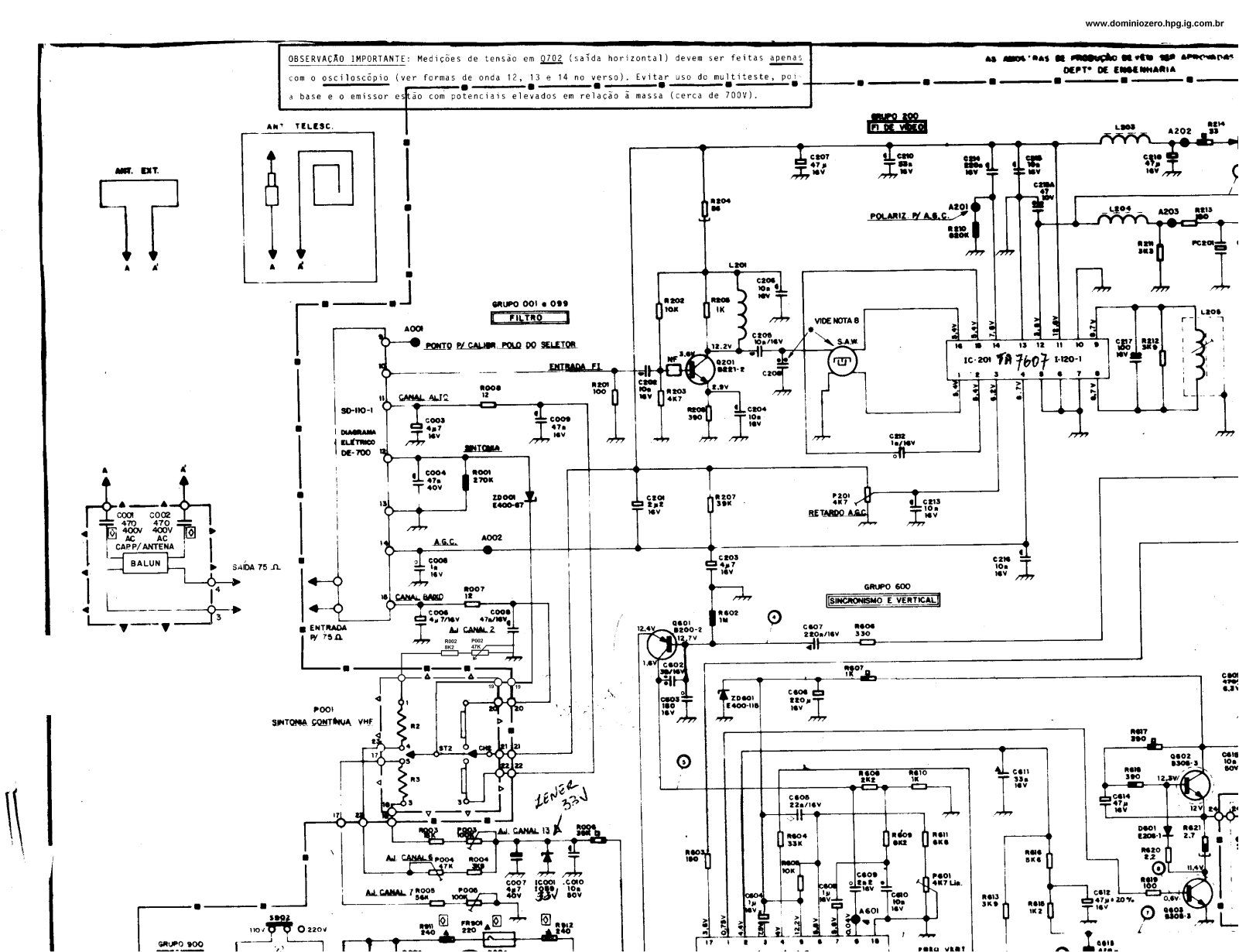 Philco Chassis 398-tv Schematic