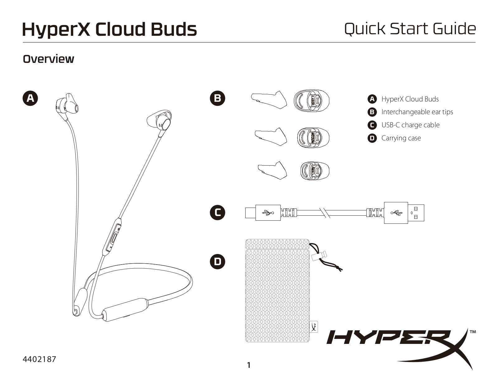 HyperX Cloud Buds Quick Start Guide