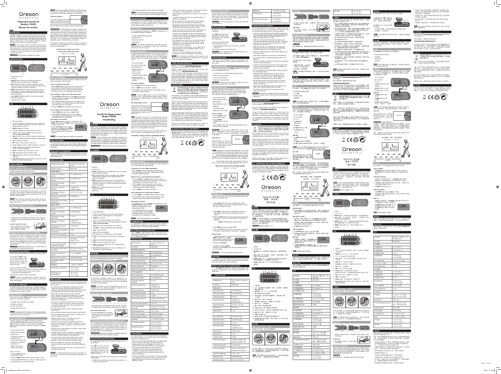 Oregon Scientific PE 208 User guide