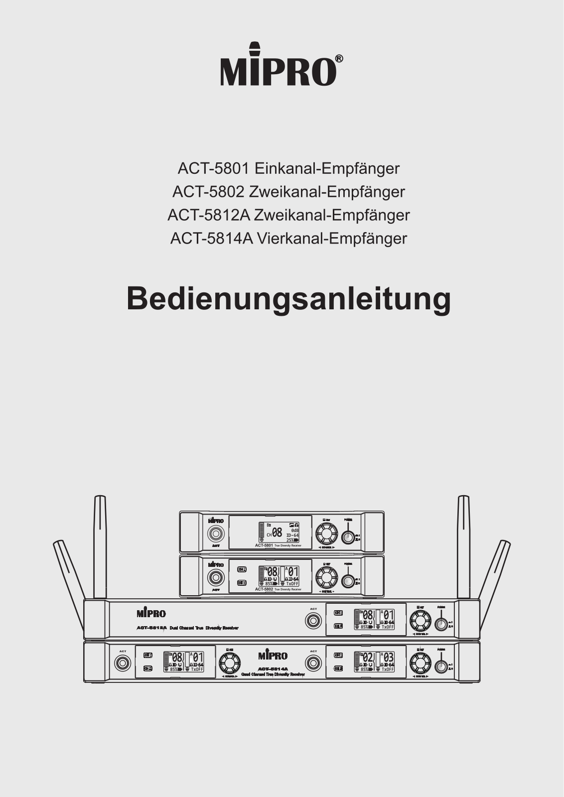 Mipro ACT-5814A, ACT-5802 Operating instructions - ManualMachine.com