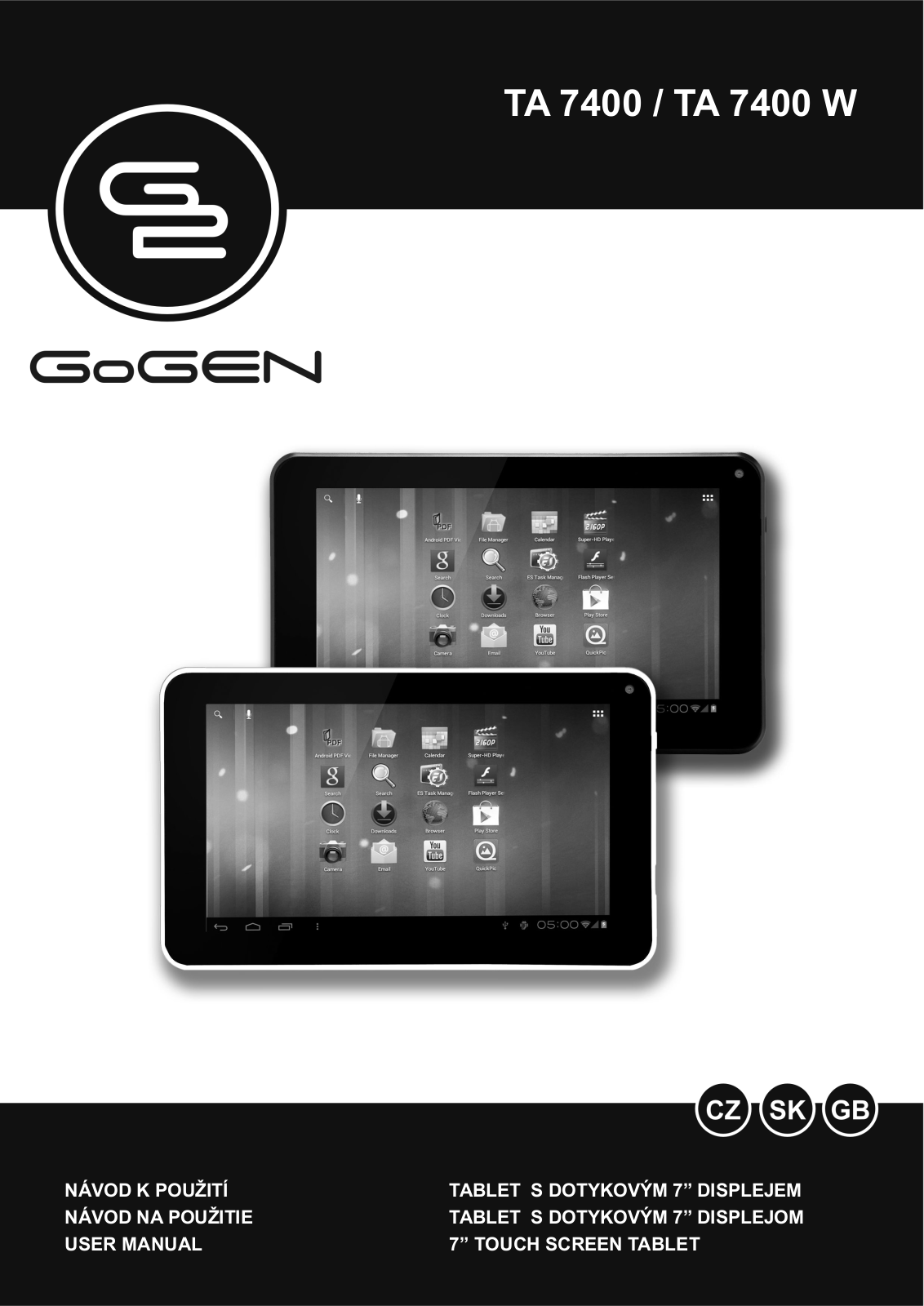 GoGen TA 7400, TA 7400 W User Manual