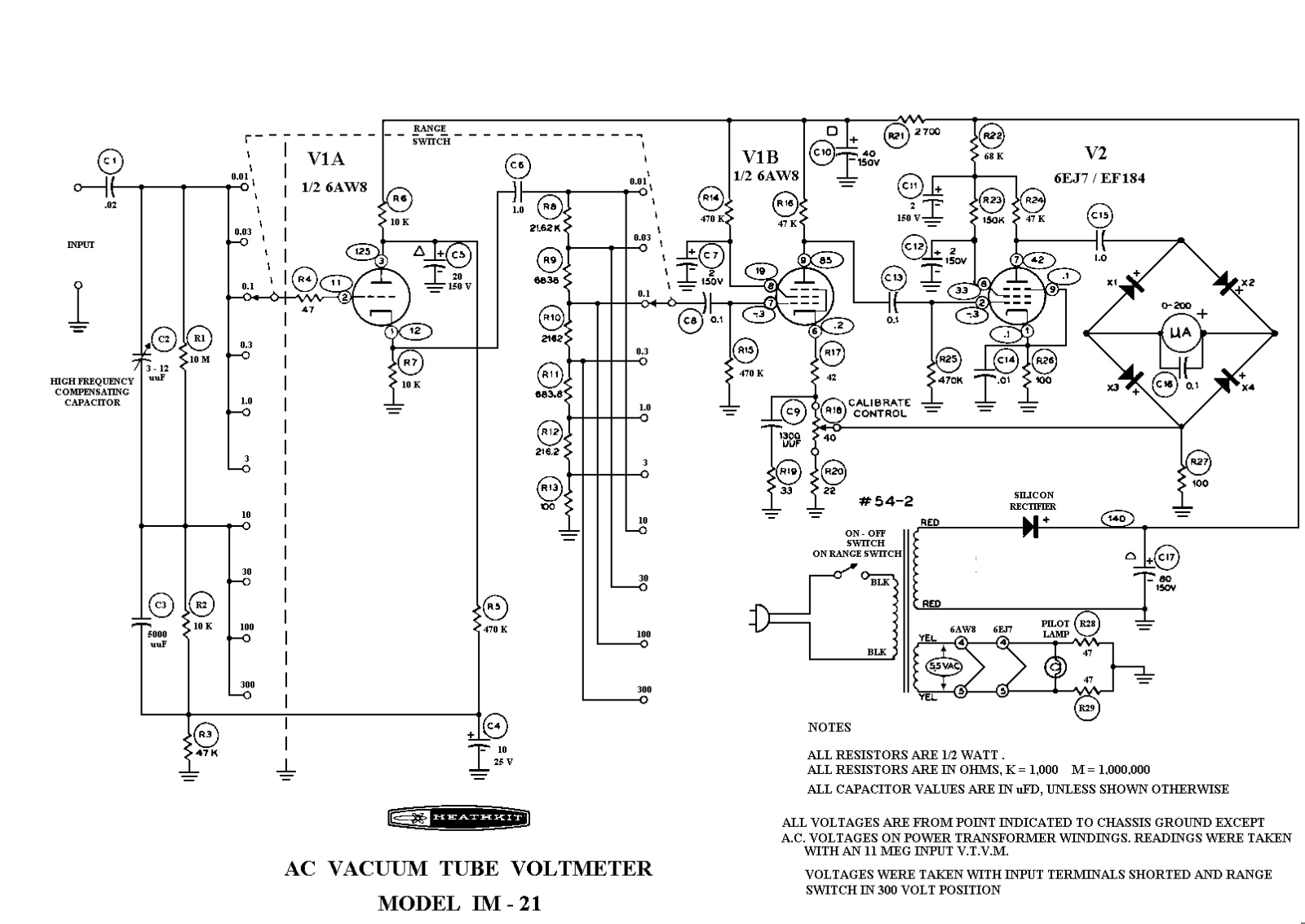 Heath Company IM-21 Schematic