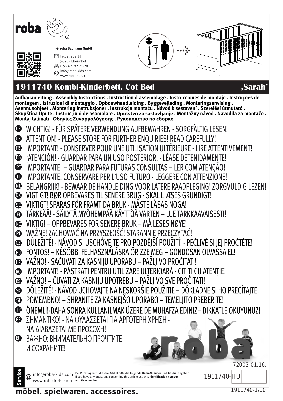 roba Sarah Assembly instructions