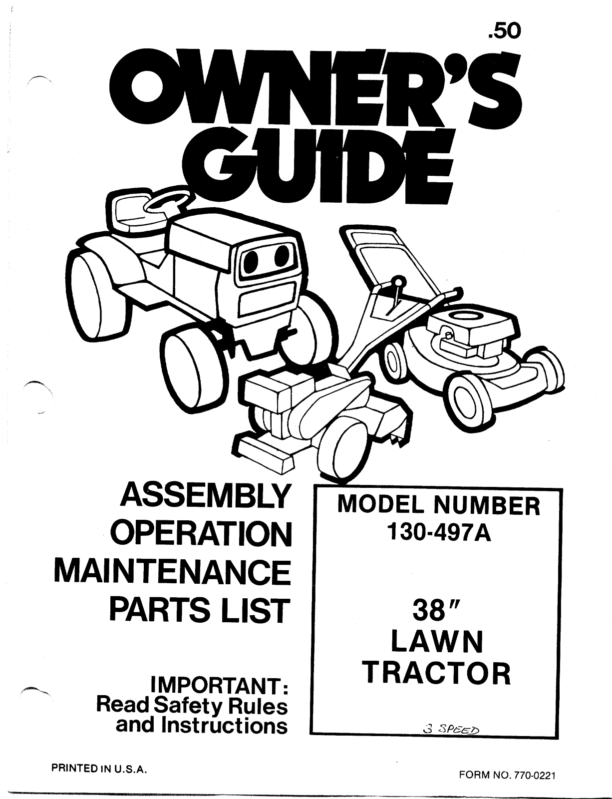 MTD 130-497A User Manual