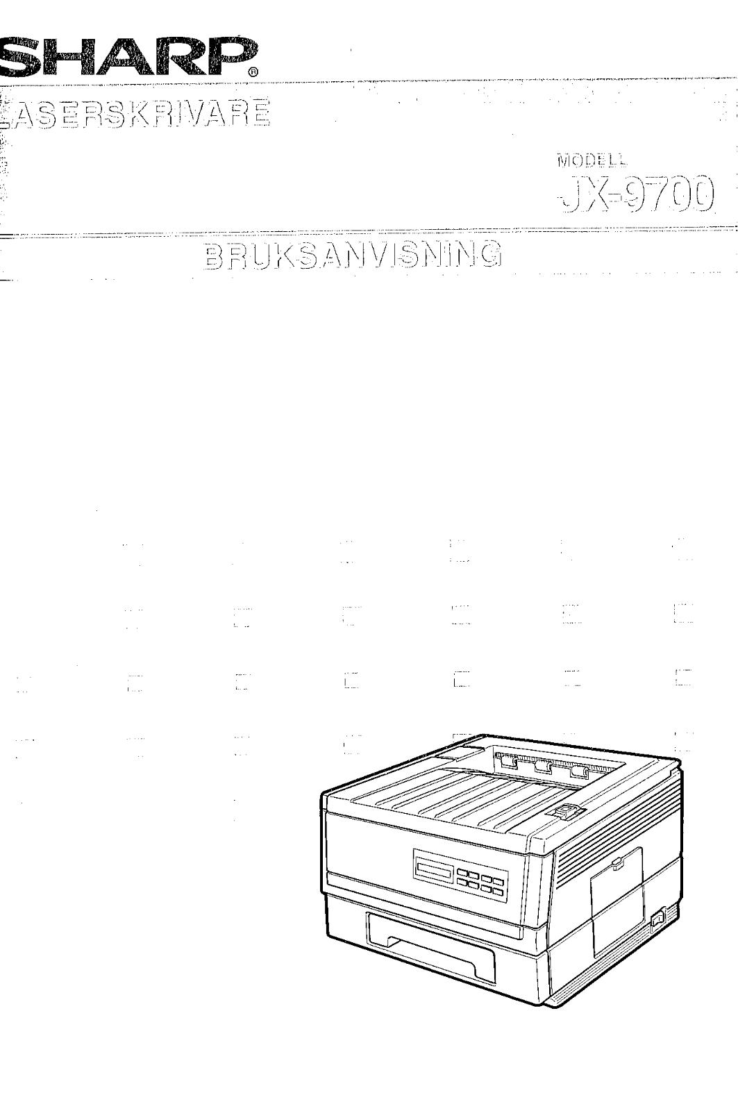 Sharp JX-9700 User Manual