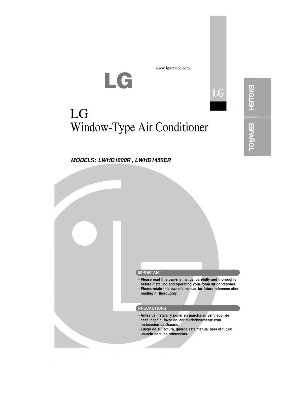 LG LWHD1450ER User Manual