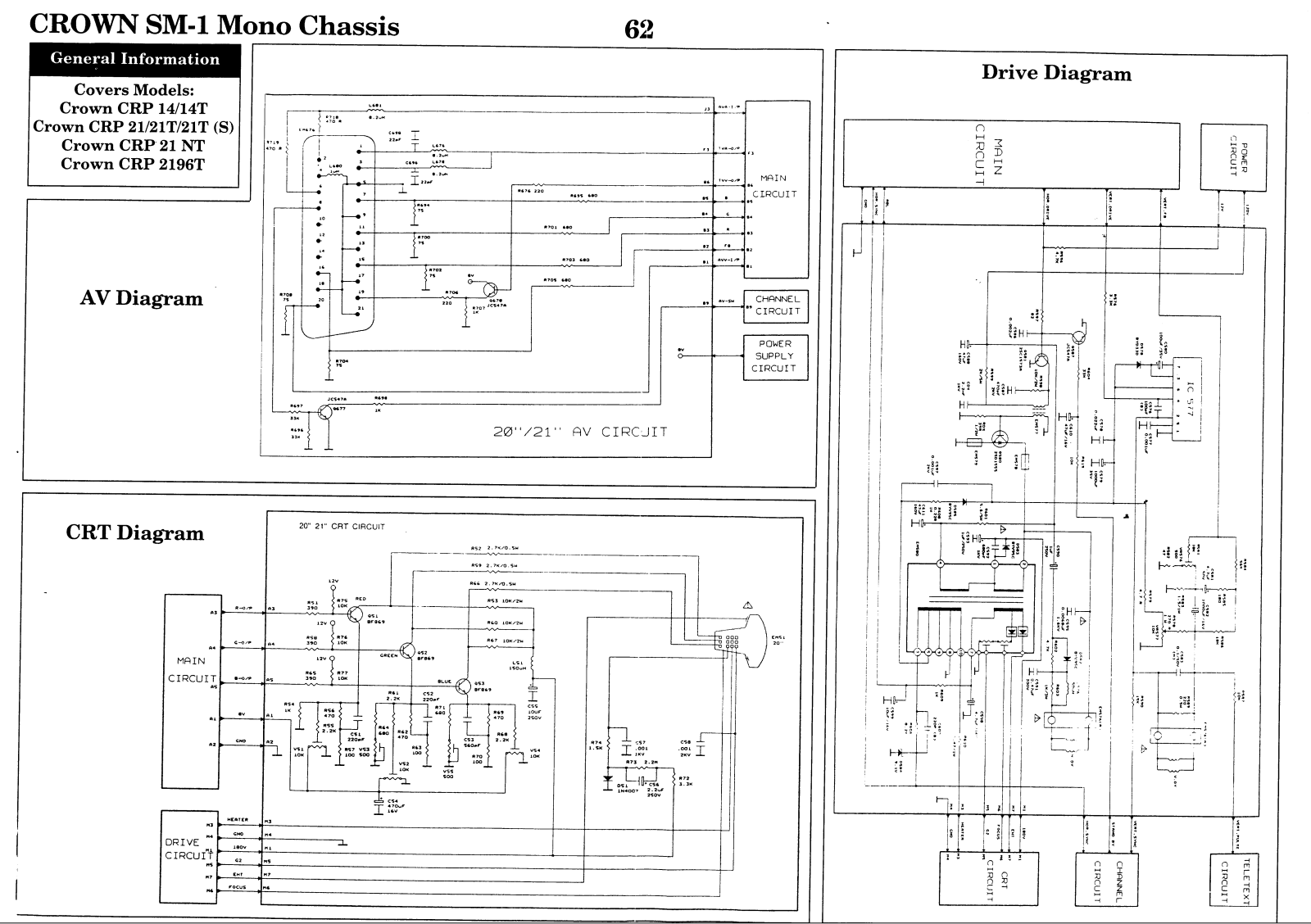 Crown SM1 Schematic