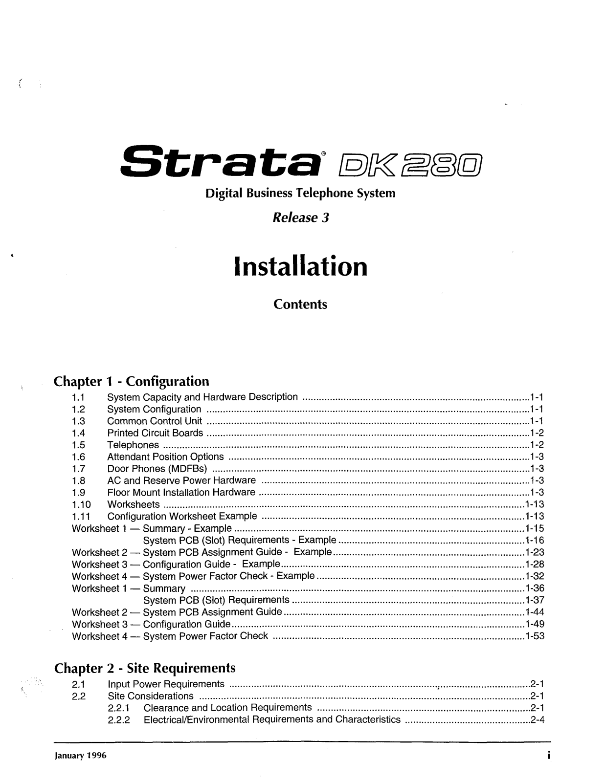 Strata DK280 Installation Manual - ManualMachine.com