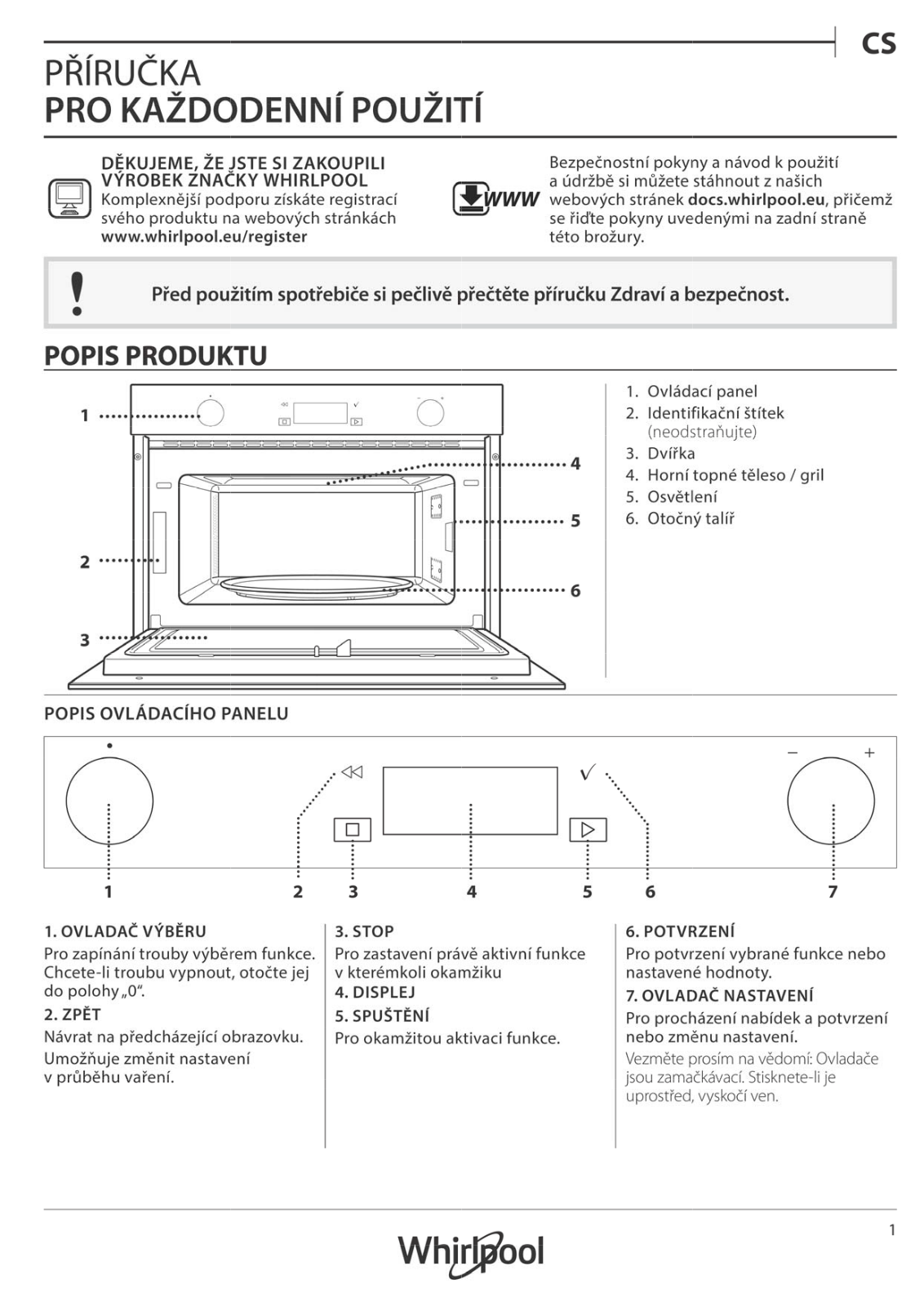 Whirlpool W7MD540 User Manual