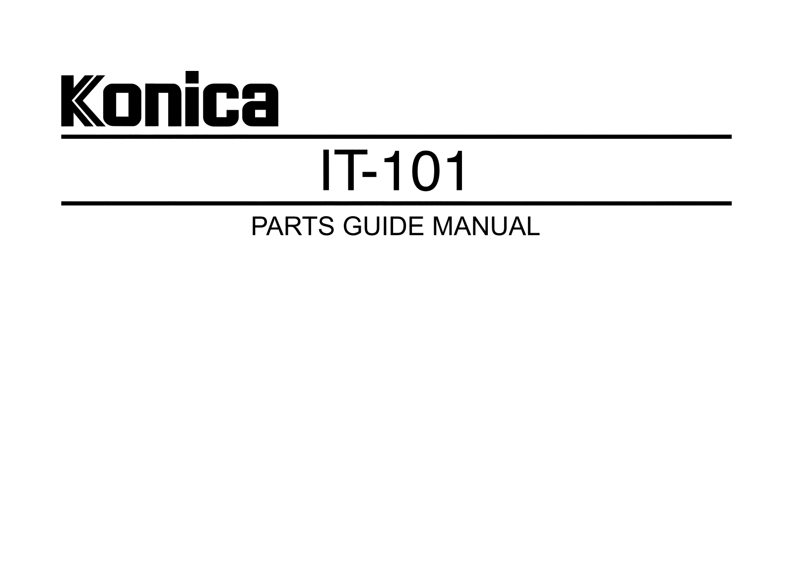 Konica IT-101 User Guide