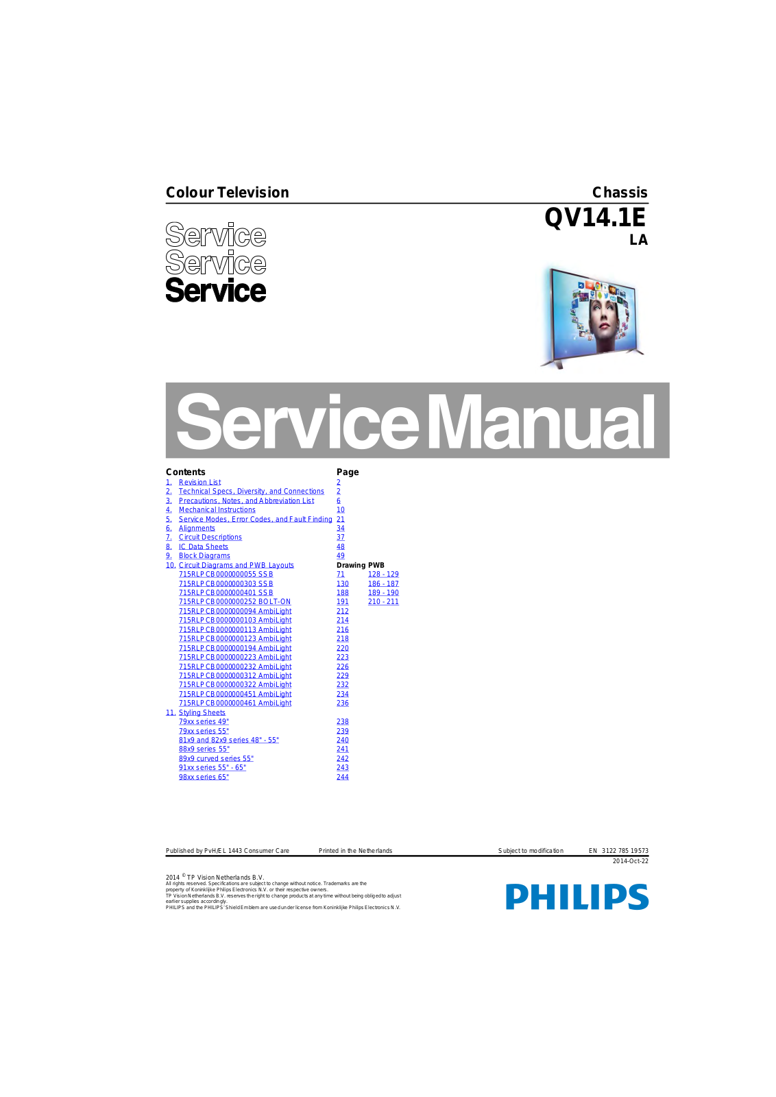 Philips QV14.1E Service Manual