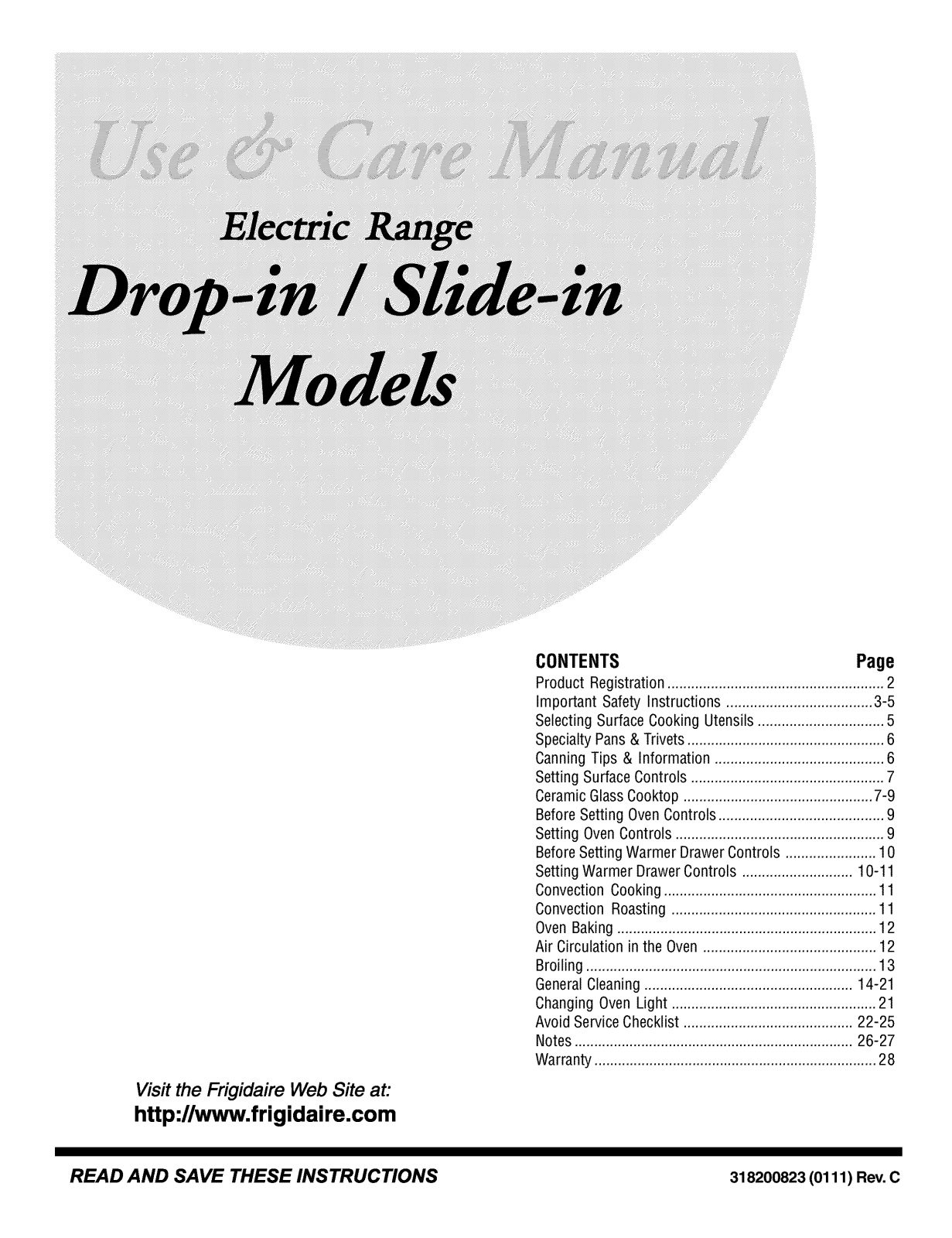 Frigidaire FES355ASC, FES355ASB, FES355ABC, FES355ABB, FES300ASD Owner’s Manual - ManualMachine.com