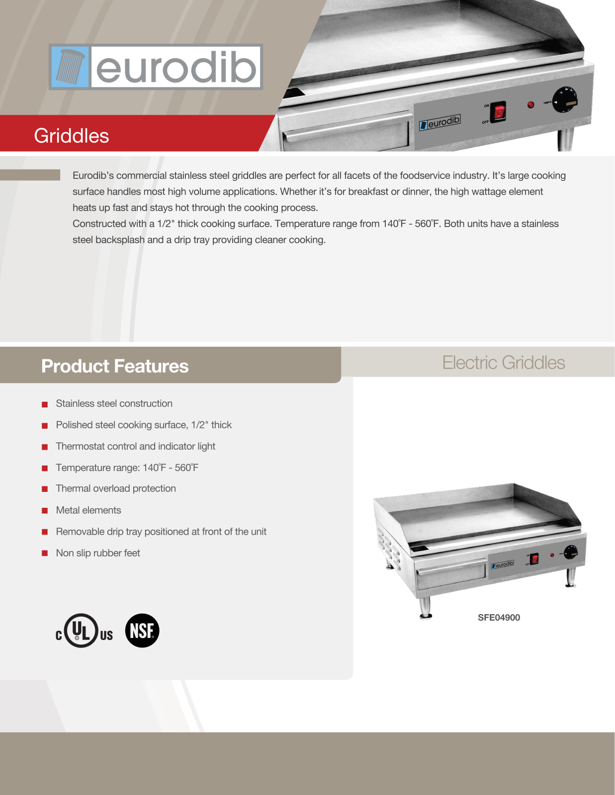 Eurodib SFE04900 Electrical