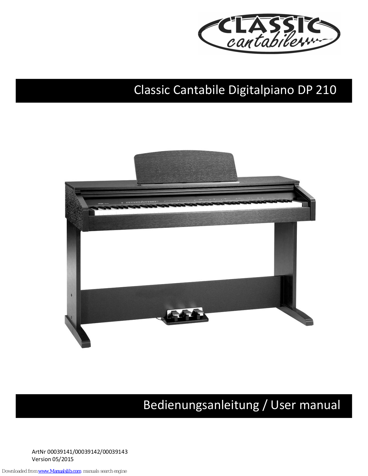 Classic Cantabile DP 210 User Manual