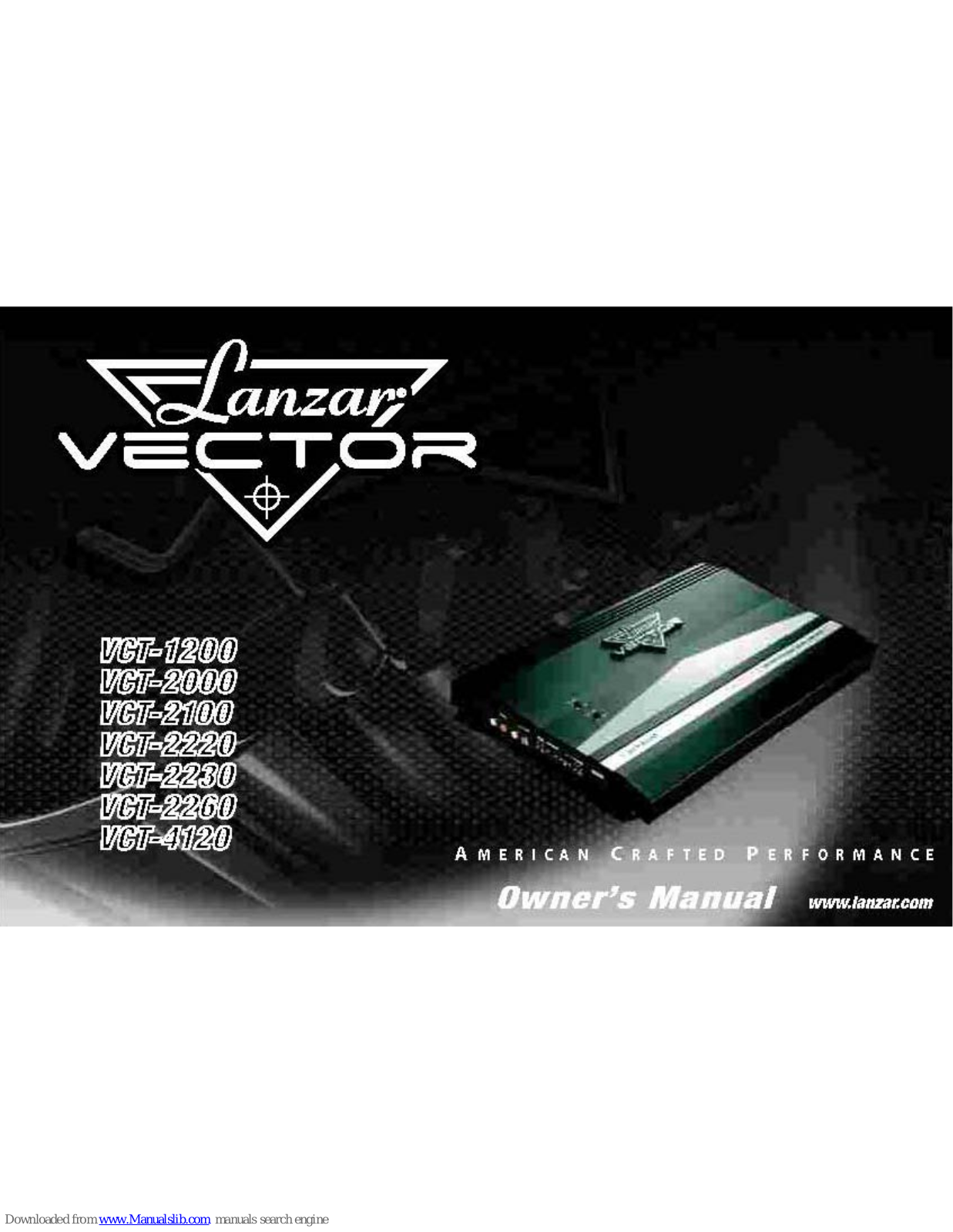 Lanzar Vector VCT-1200, Vector VCT-2000, Vector VCT-2220, Vector VCT-2230, Vector VCT-2260 Owner's Manual - ManualMachine.com