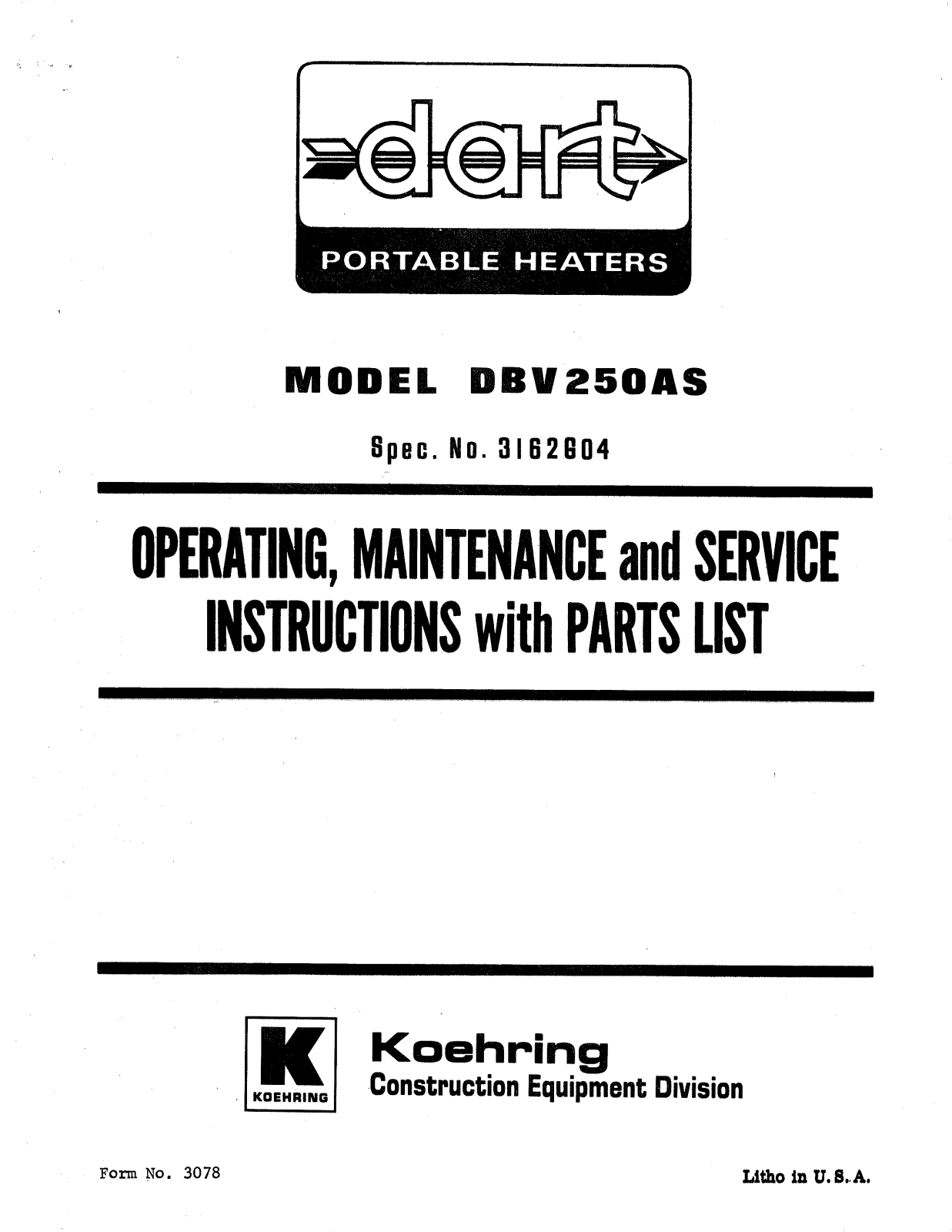 Desa Tech DBV250AS Owner's Manual