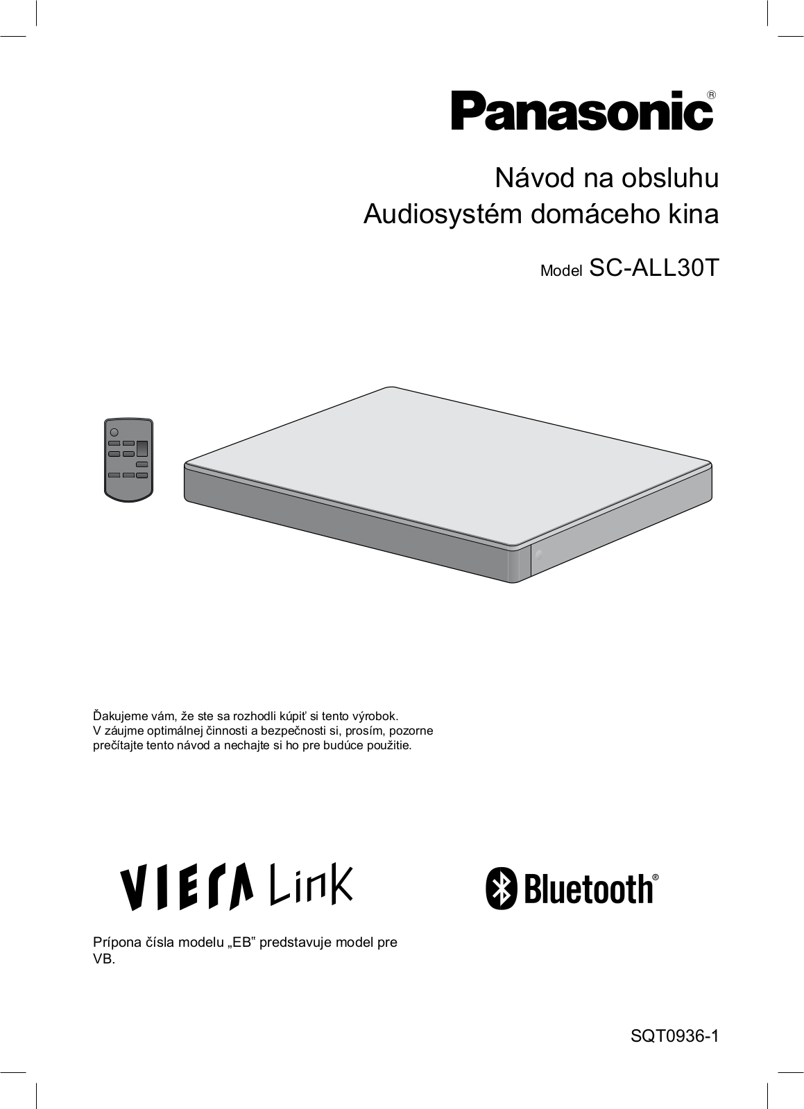 Panasonic SC-ALL30T User Manual