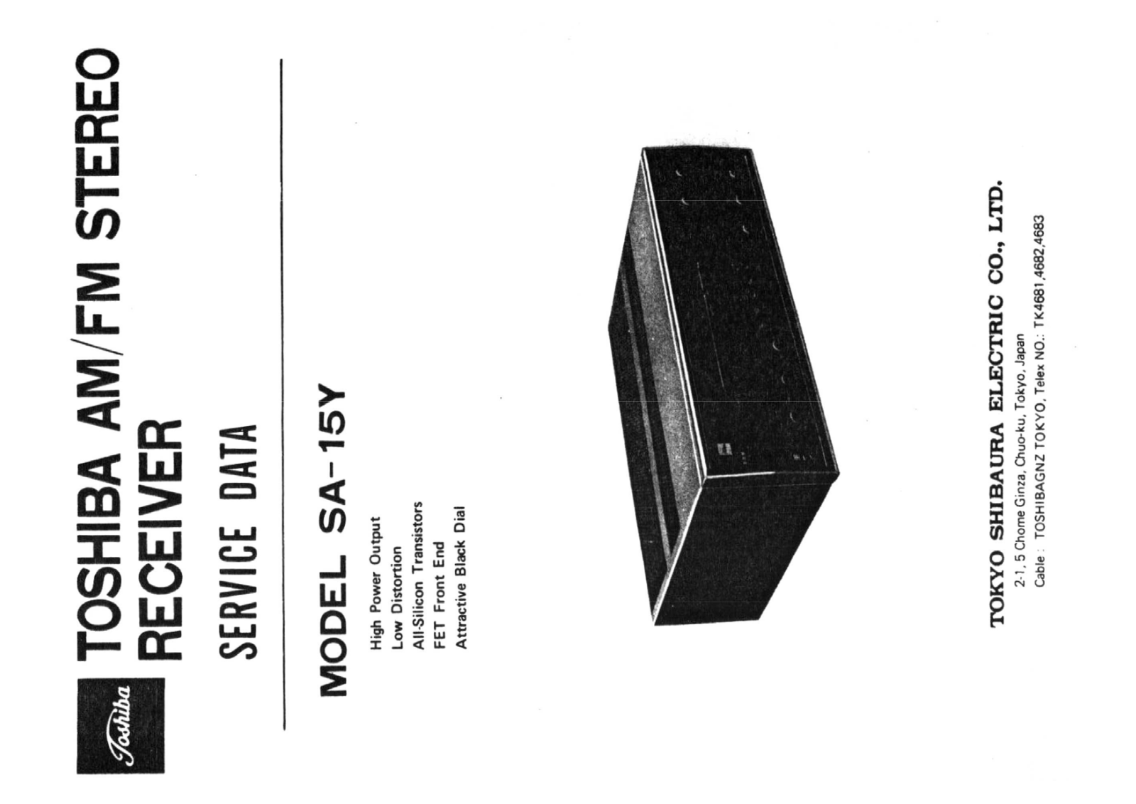 Toshiba SA-15Y Service Manual