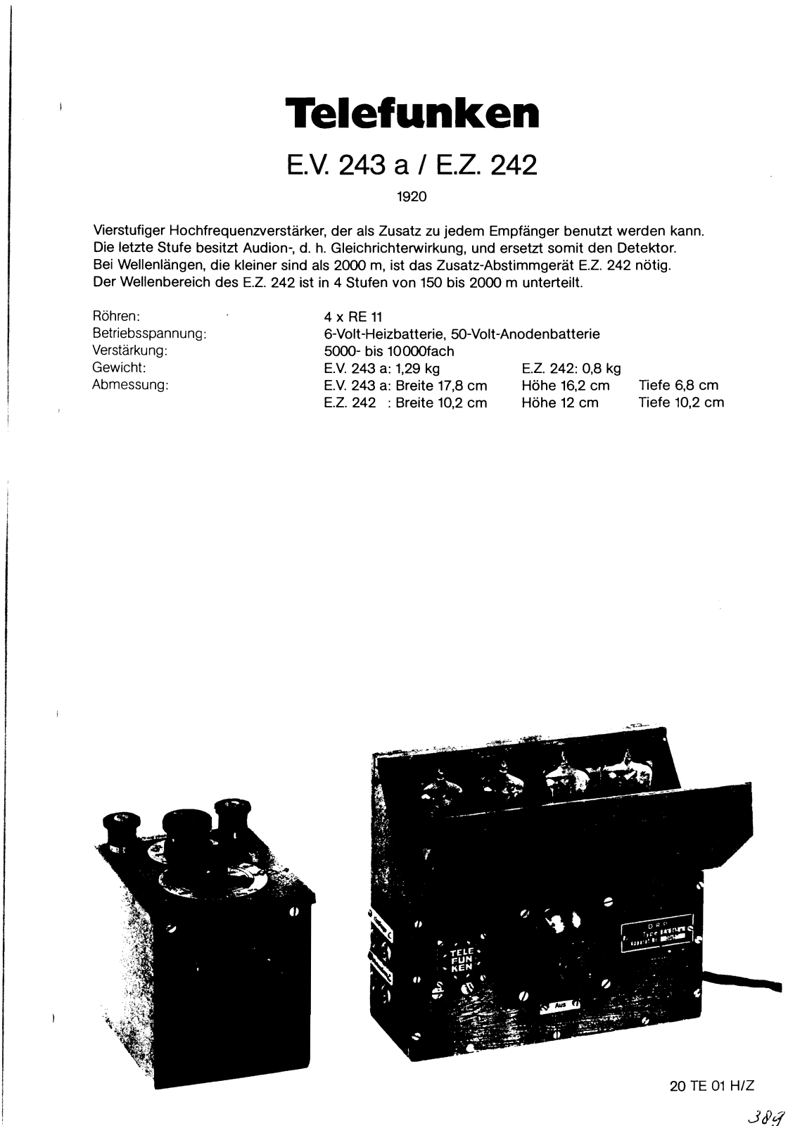 Telefunken EZ-242 Schematic