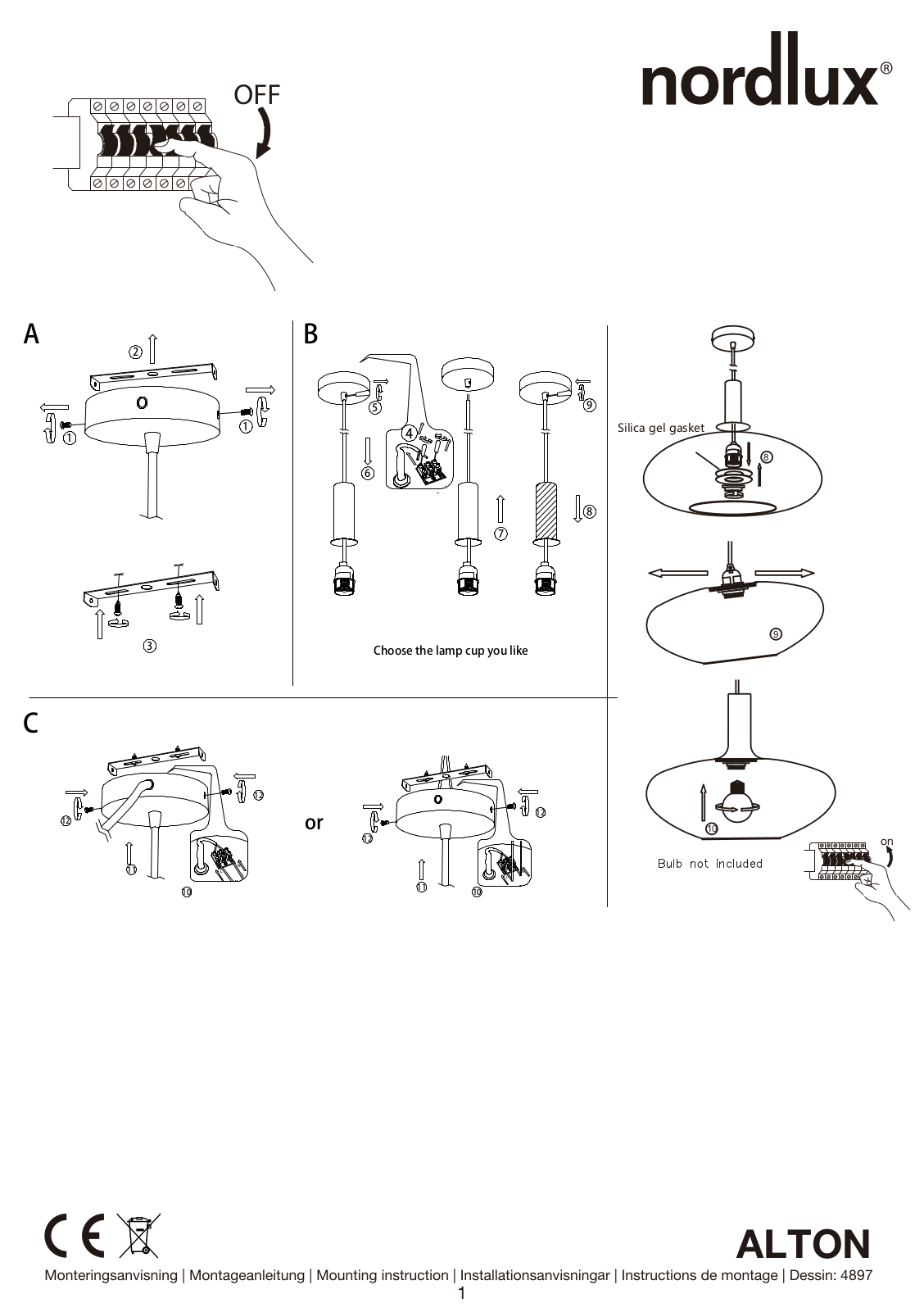 Nordlux Alton 35 operation manual