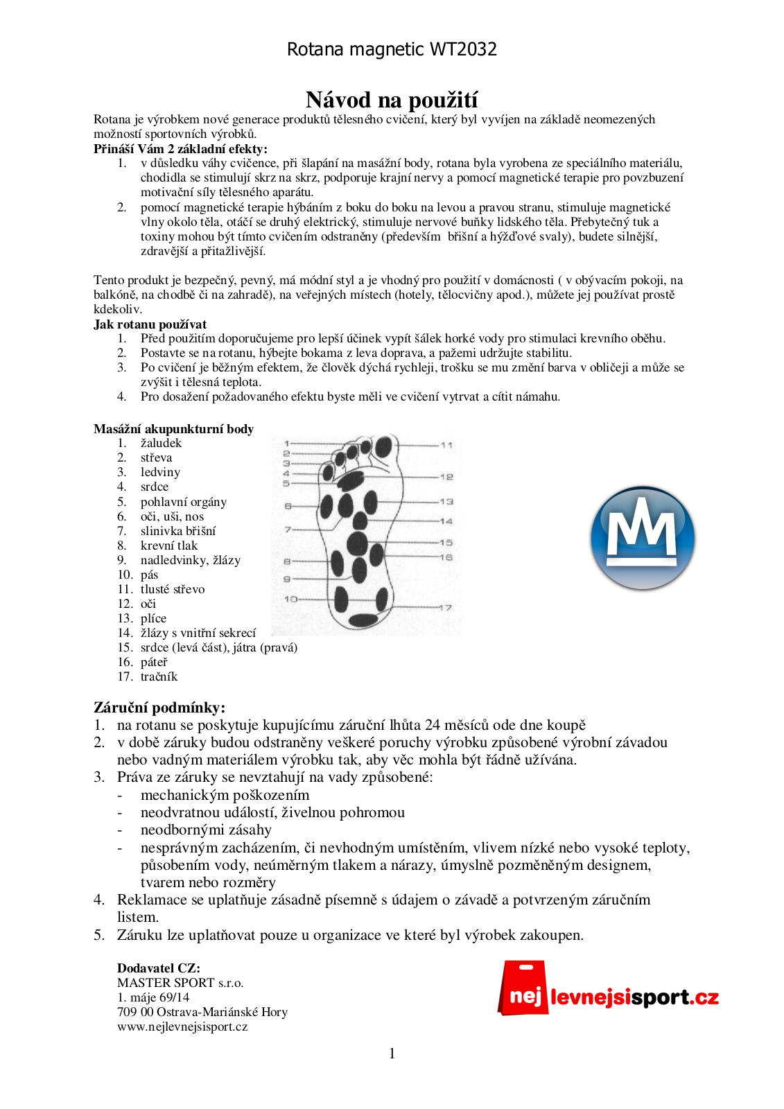 Master WT2032 User Manual