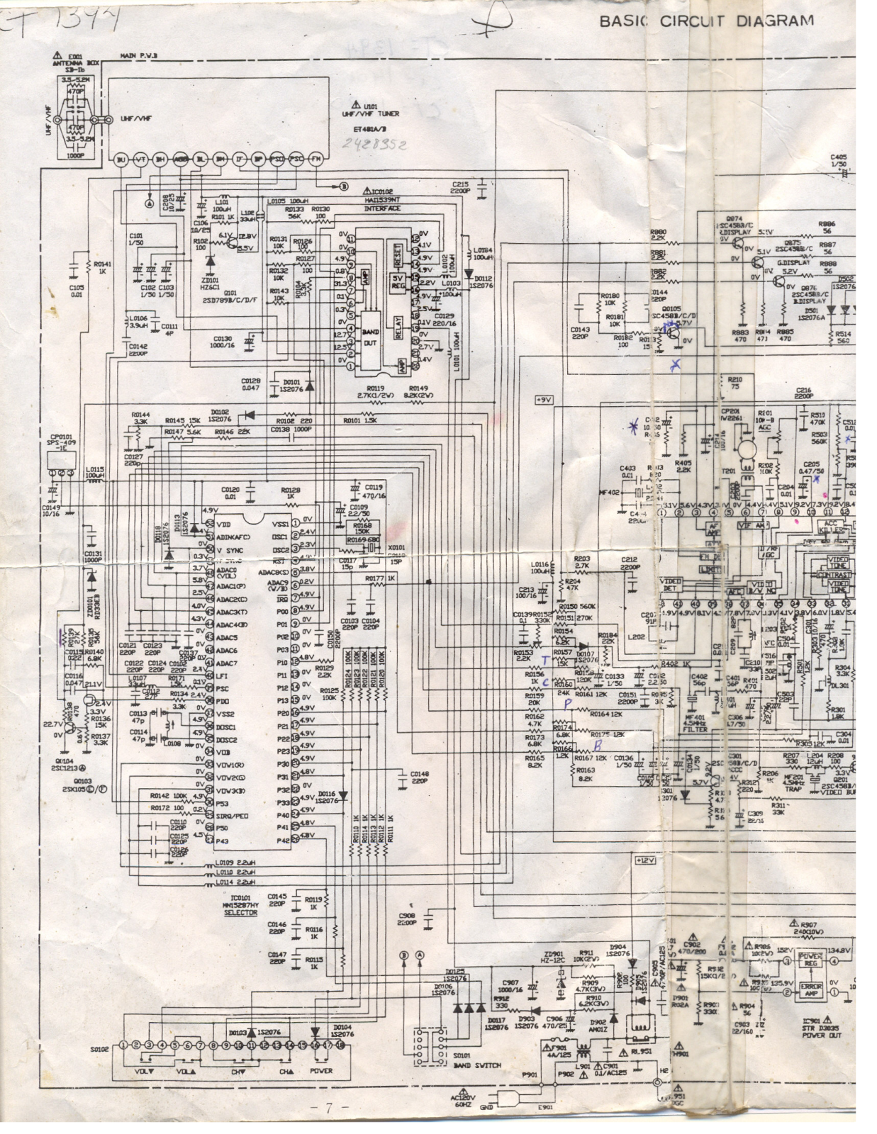 Hitachi CT1401, CT2101 Service Manual