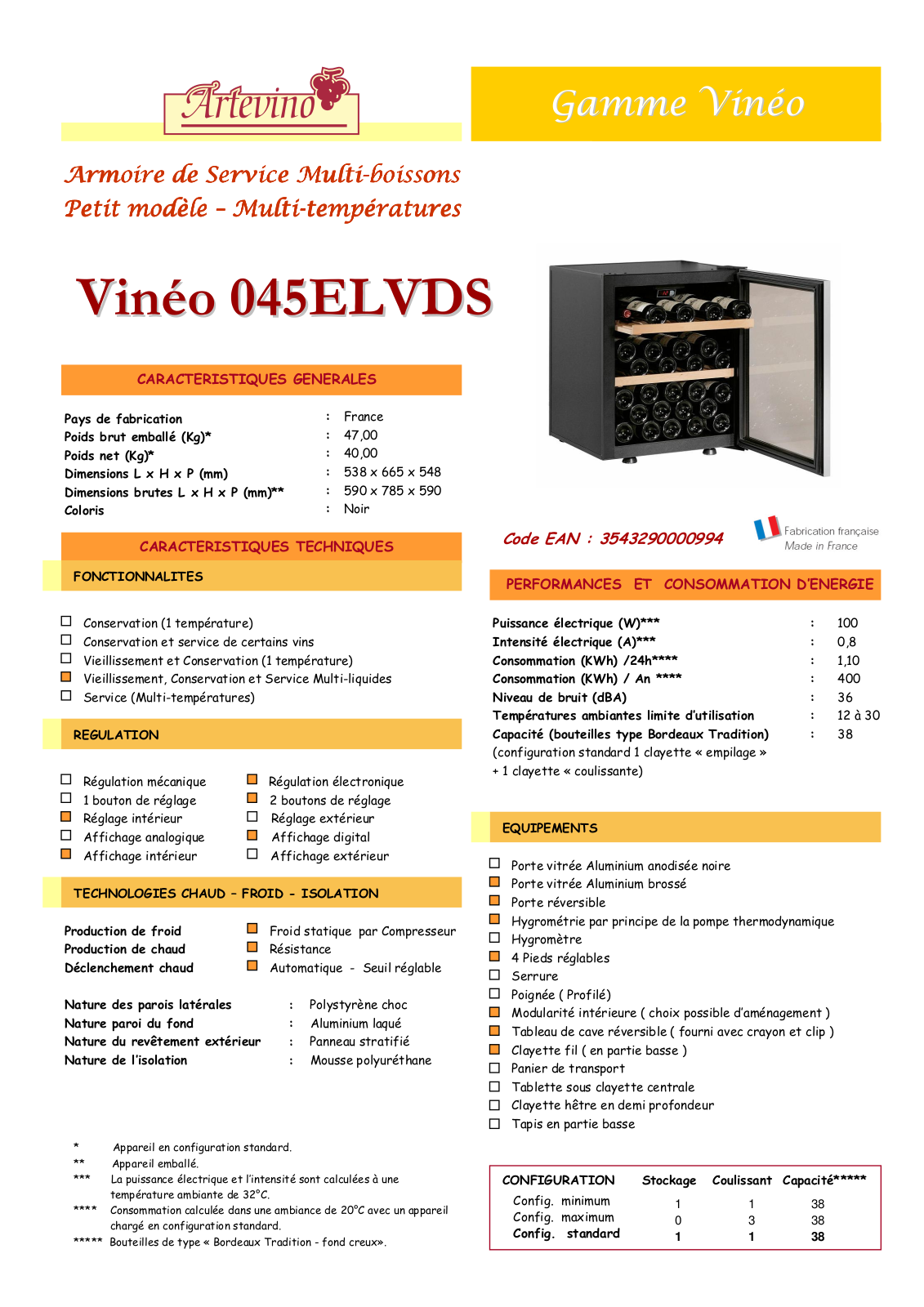 ARTEVINO 045ELVDS User Manual