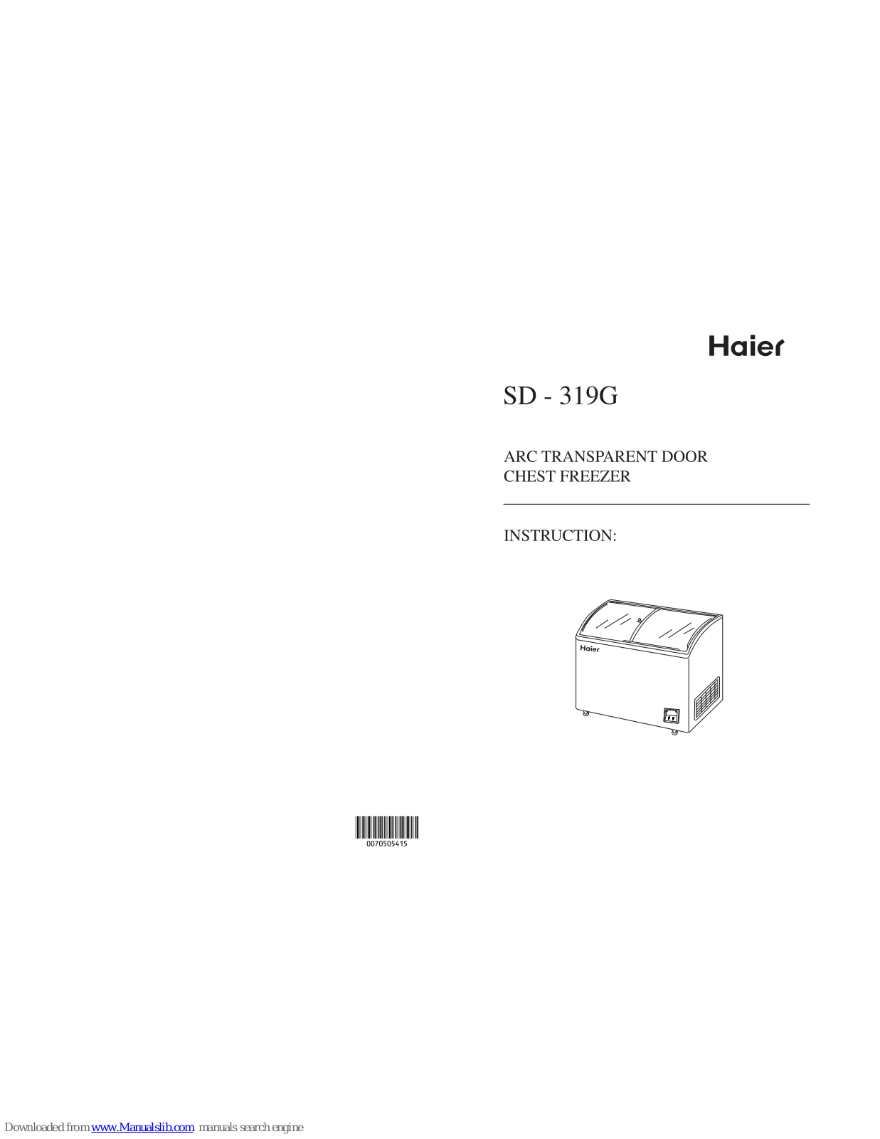 Haier SD-319G Instruction