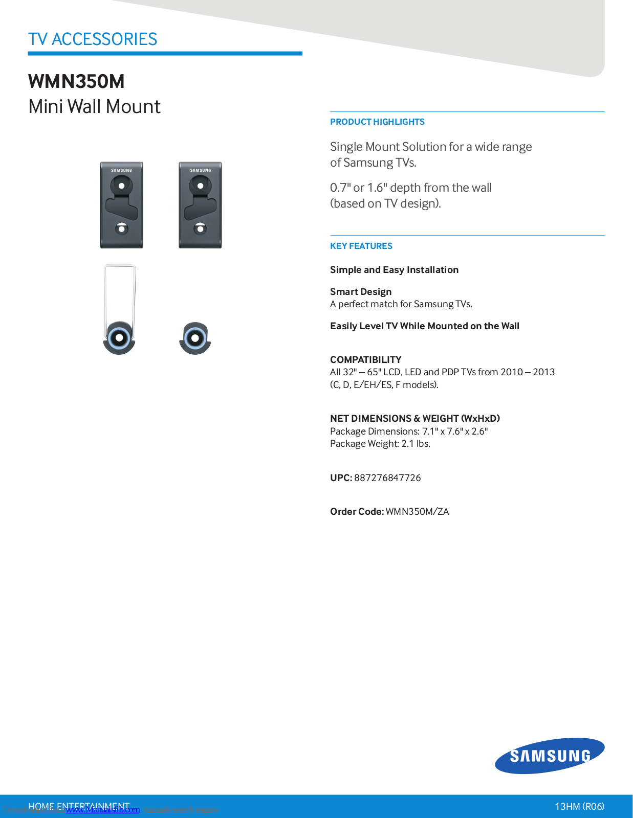 Samsung WMN350M Product Highlights