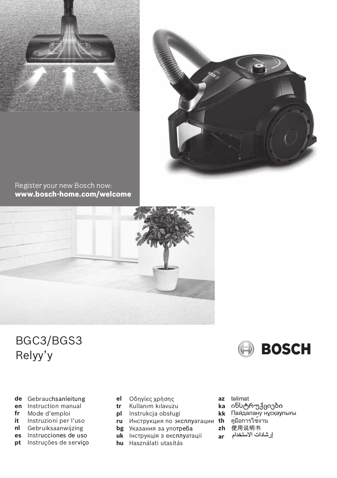 Bosch BGS 3U2000 User manual
