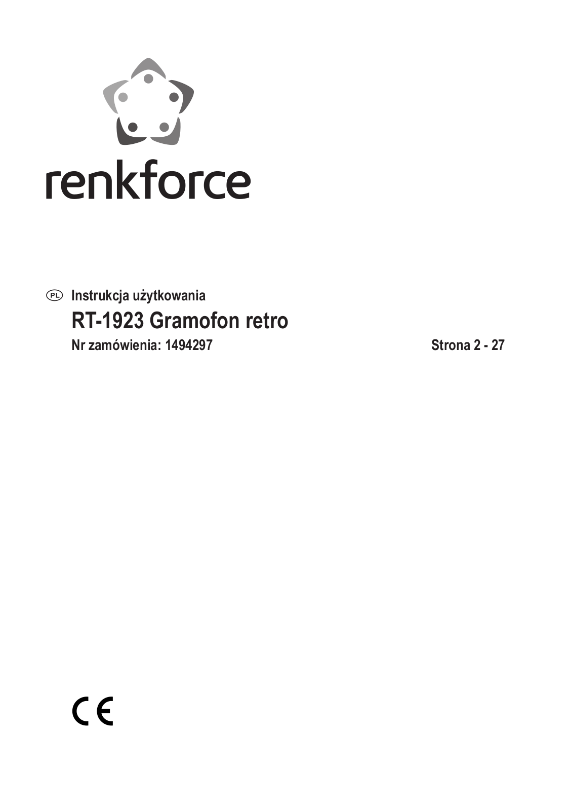 Renkforce 1494297 Operating Instructions