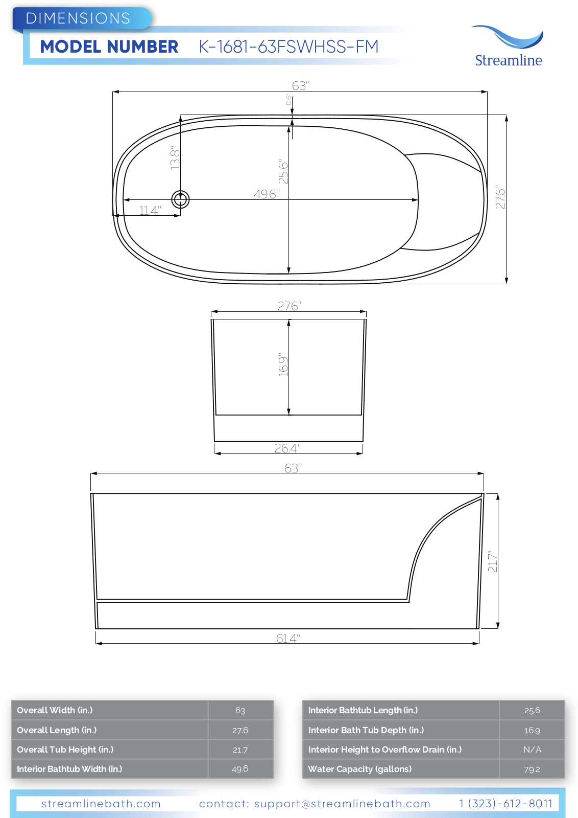 Streamline KH1681120 Specifications