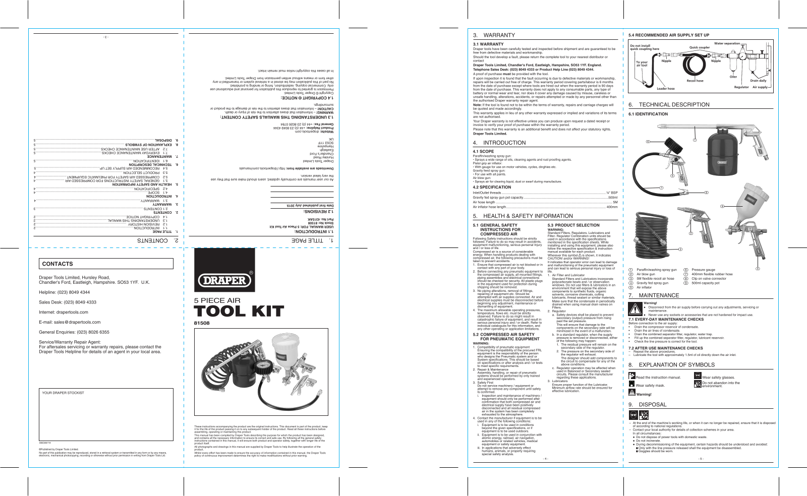 Draper Tools 81508 Instructions - ManualMachine.com