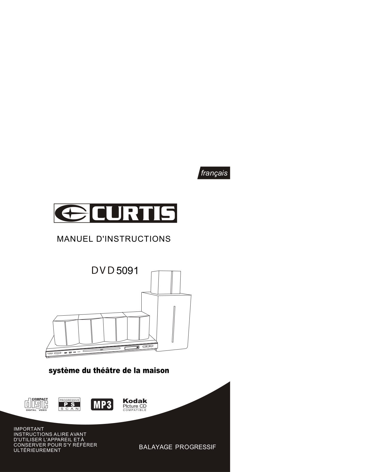 CURTIS DVD5091 User Manual