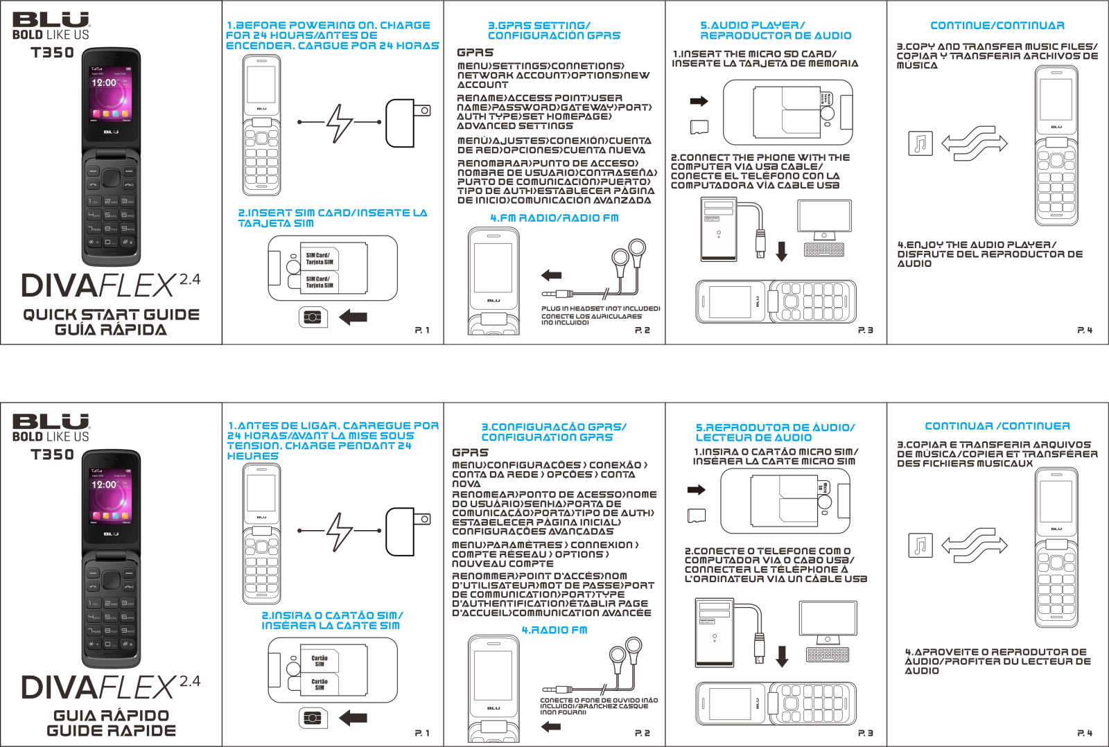 Blu T350 User Manual