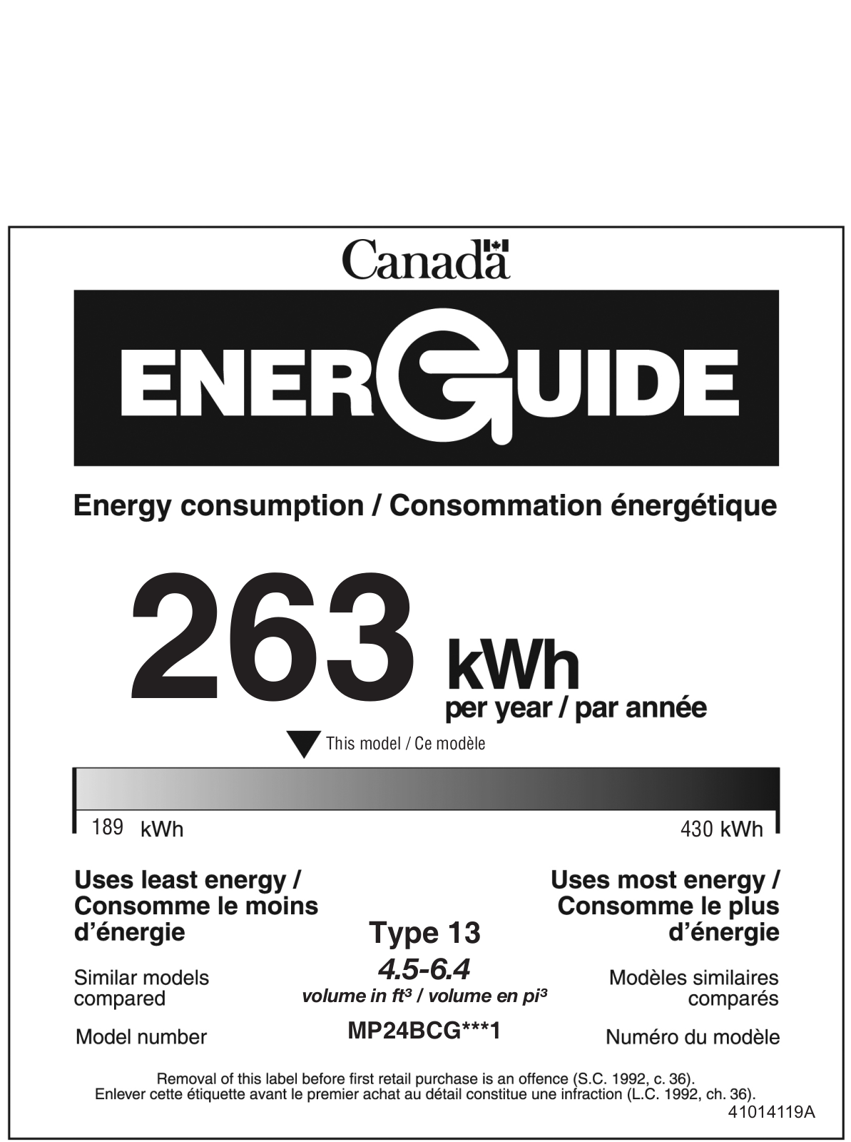 Marvel MP24BCG3LS Energy manual