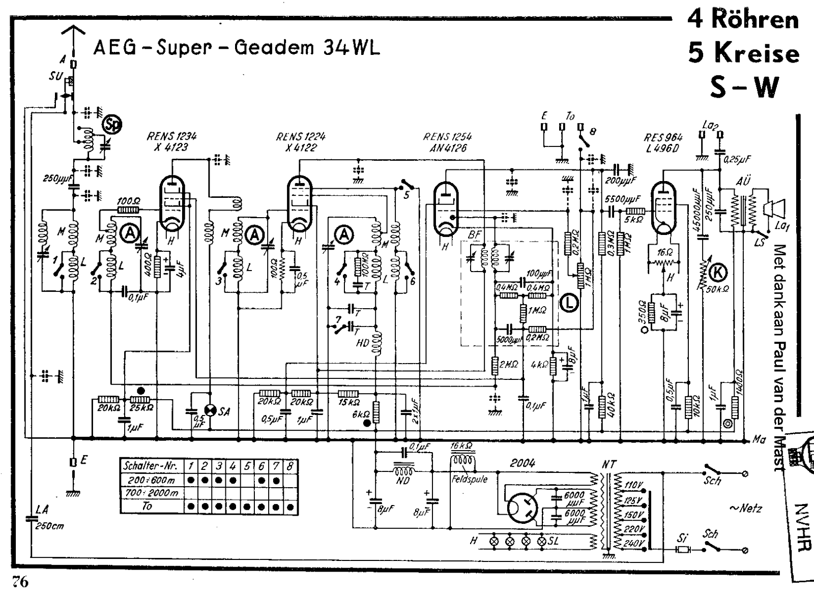 AEG 34ws schematic