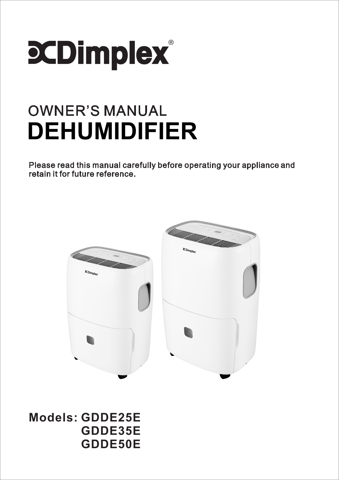 Dimplex GDDE25E User Manual