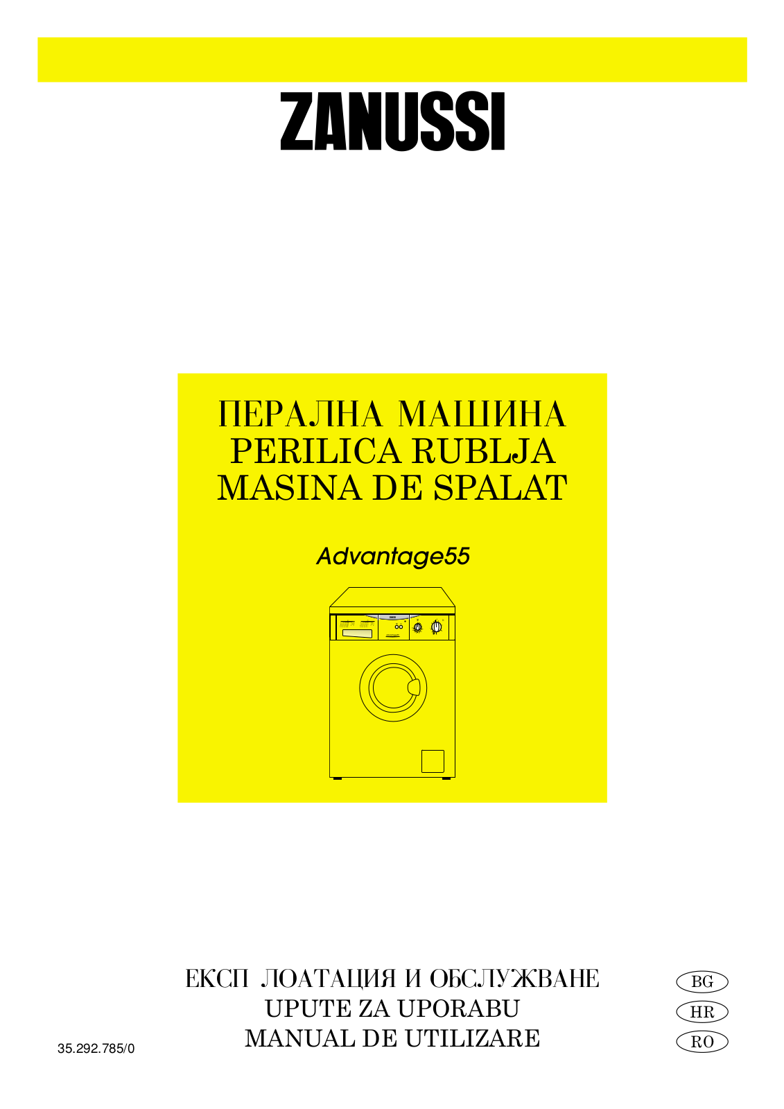 Zanussi ADVANTAGE55 User Manual