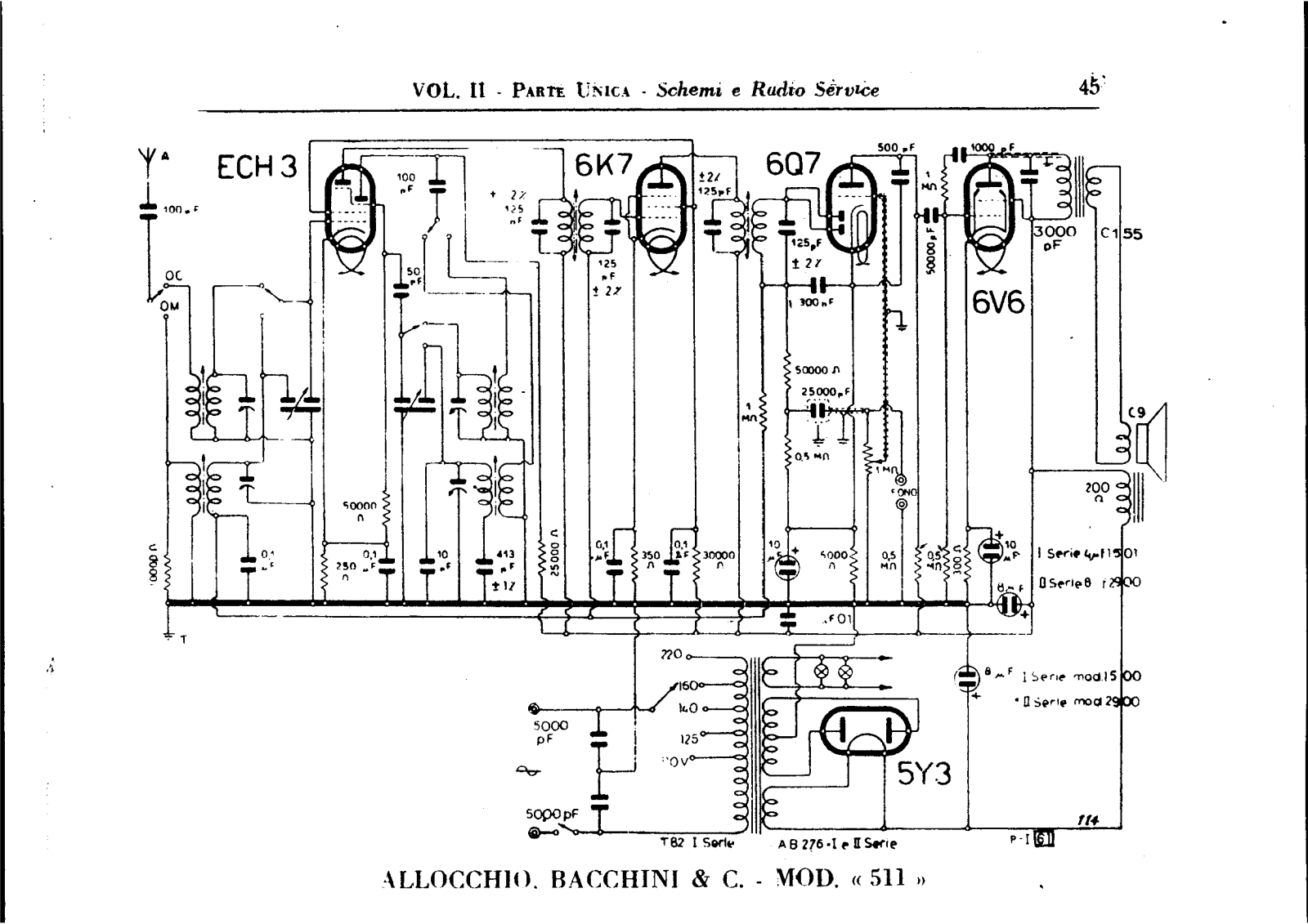 Allocchio Bacchini 511 schematic