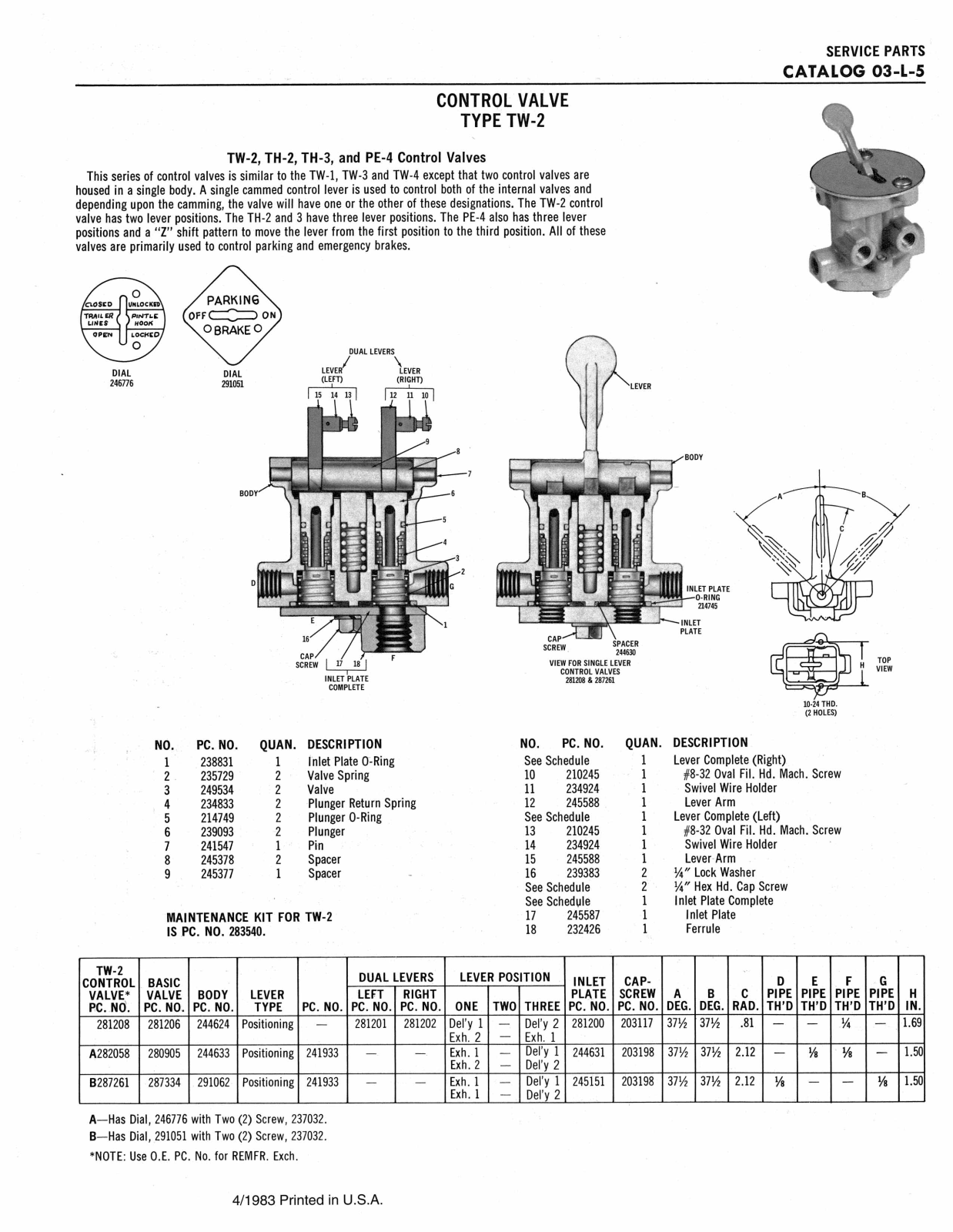 BENDIX 03-L-5 User Manual