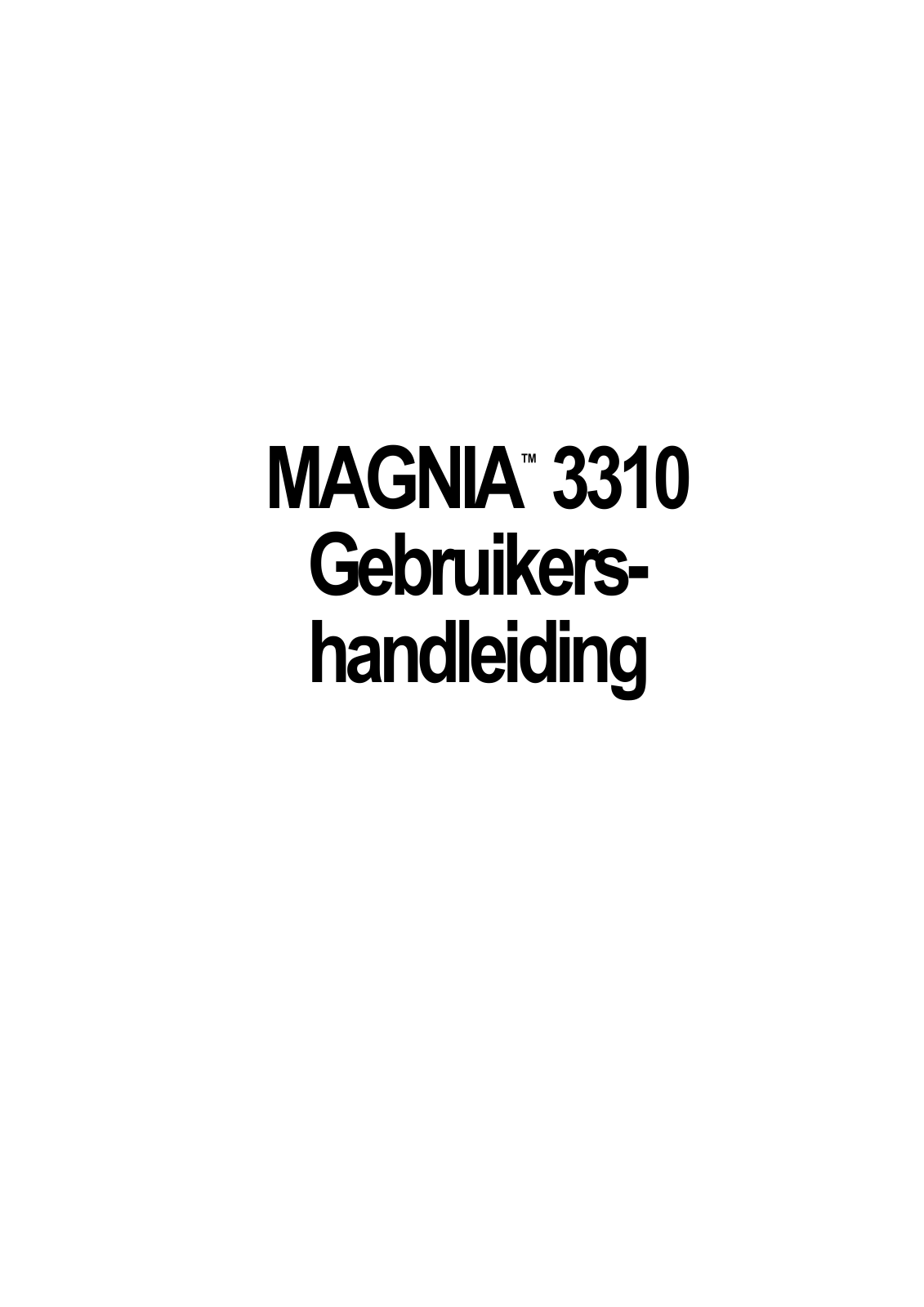 Toshiba MAGNIA 3310 User Manual