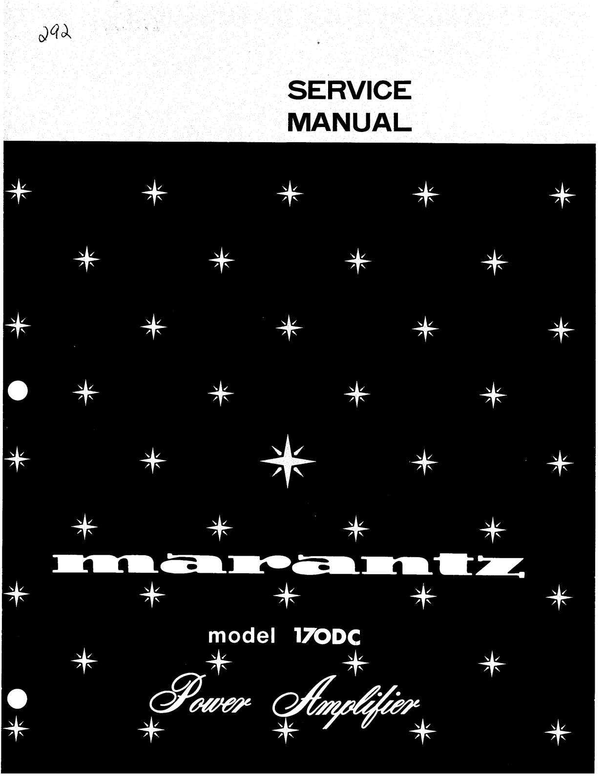 Marantz DC-170-S Service Manual