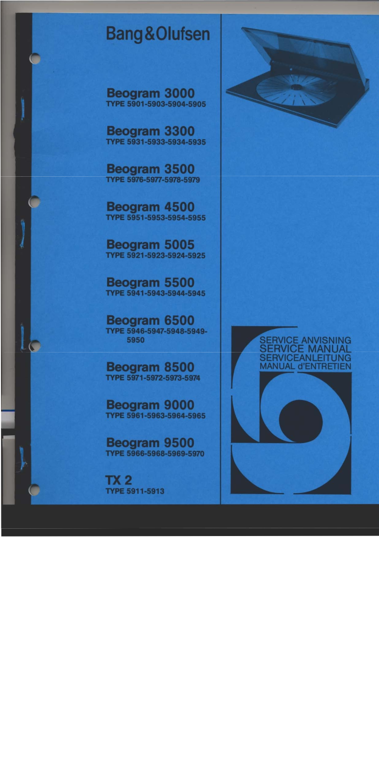 Bang Olufsen Beogram 3500 Service Manual